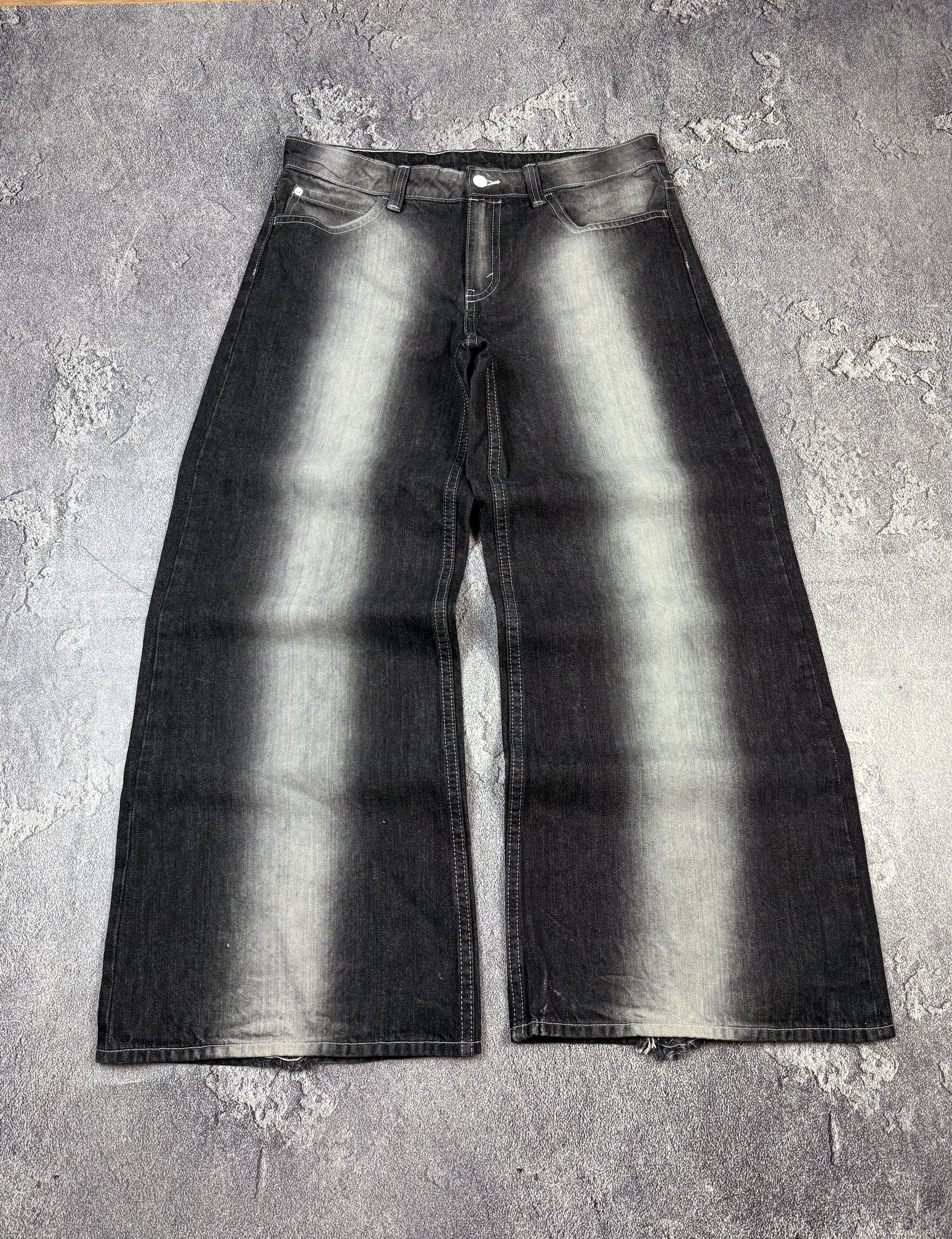 If Six Was Nine Y2K Ultra Baggy Washed Black Jeans 2000s Alt Size US 32 / EU 48 - 5 Thumbnail