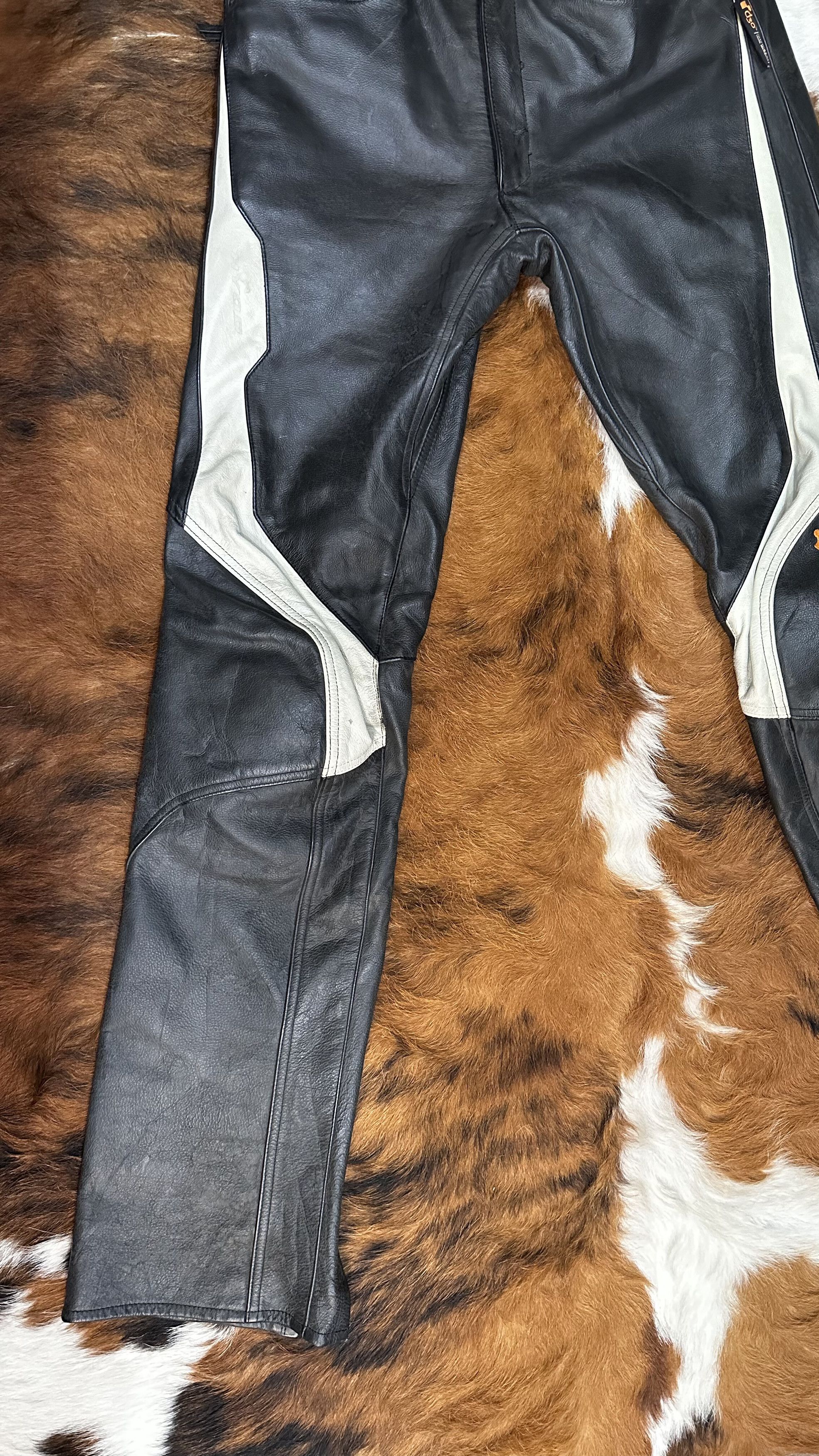 Japanese Brand Hyod Leather Motorcycle Pants - Size LL, Made in Japan Size US 30 / EU 46 - 3 Thumbnail