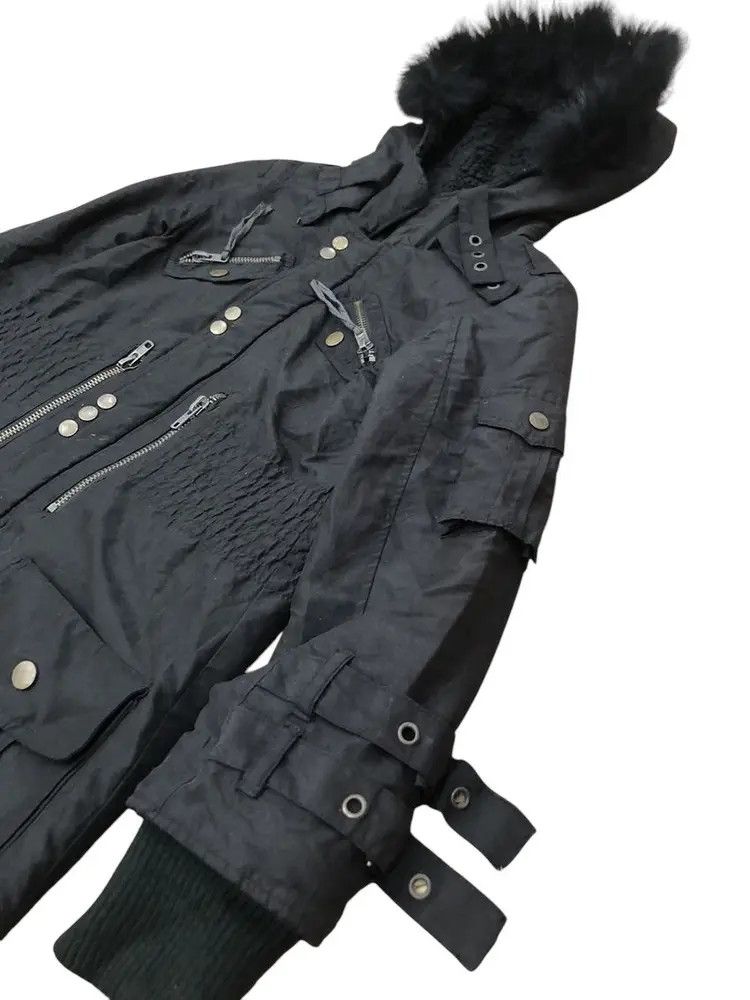 Hysteric Glamour JURIANO JURRIE RACCOON FUR BONDAGE GOTHIC PUNK PARKA JACKET Size US S / EU 44-46 / 1 - 5 Thumbnail