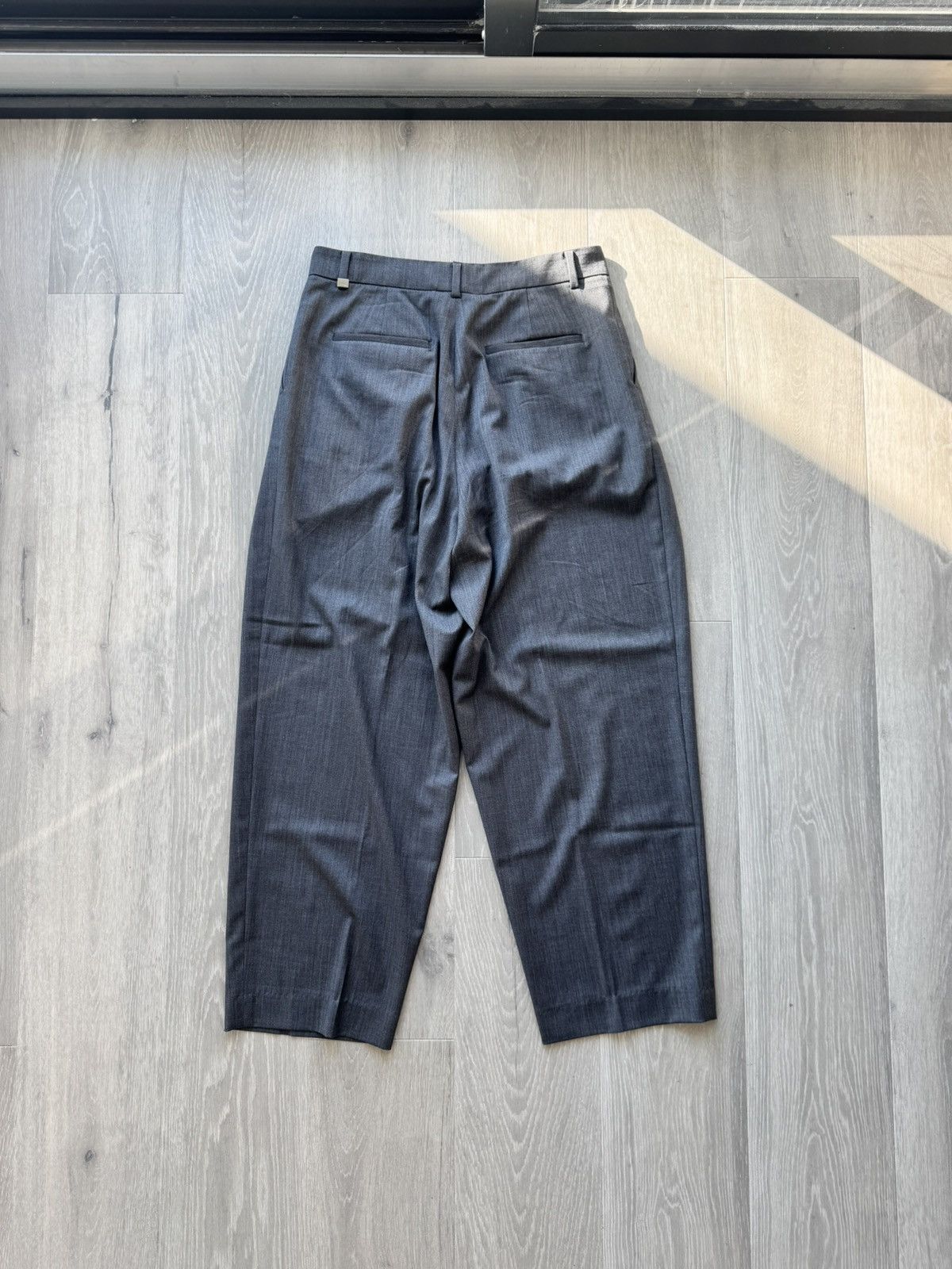 System System Grey Wide Wool Trousers Size US 34 / EU 50 - 2 Thumbnail