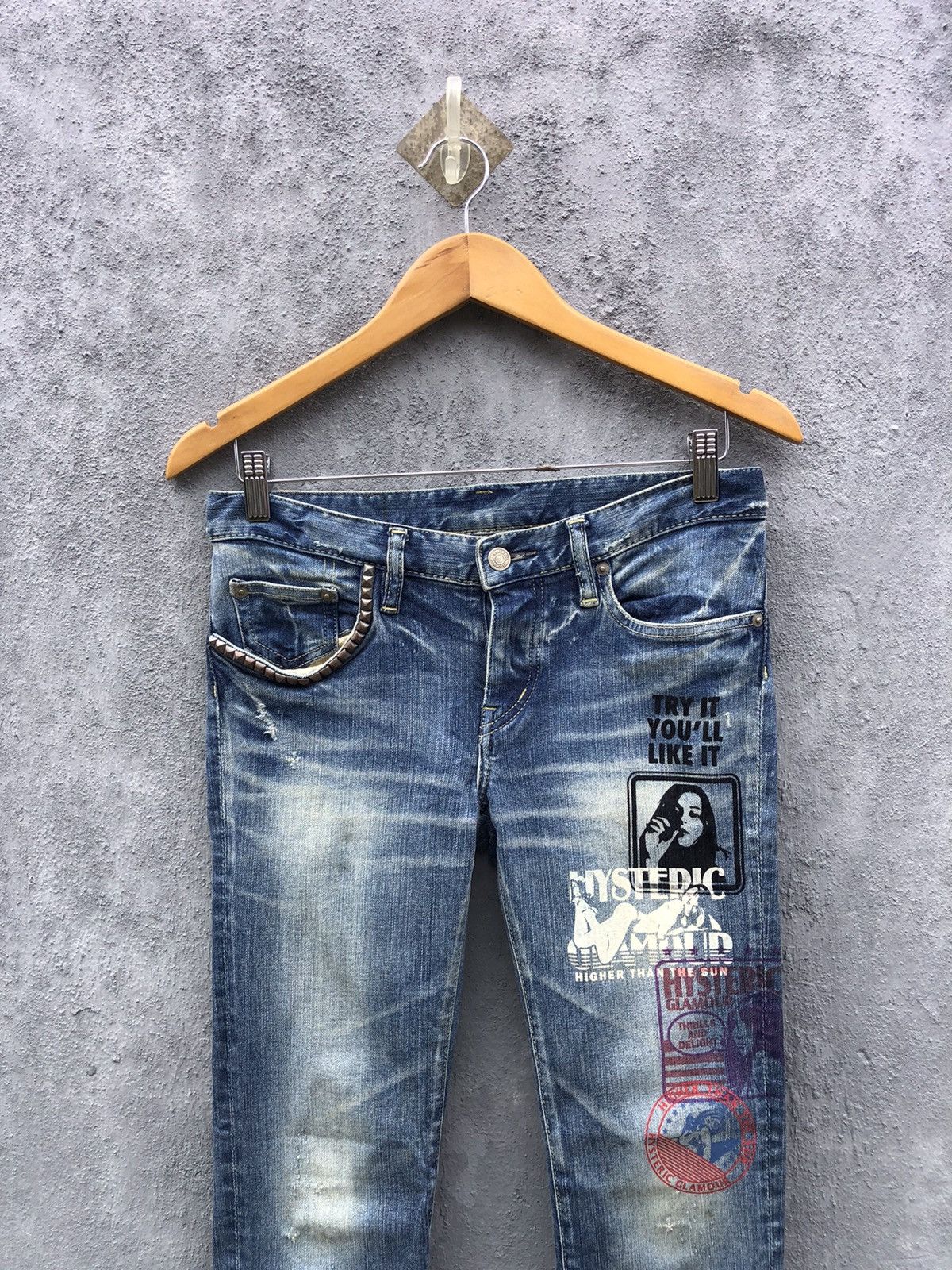 Hysteric Glamour Hysteric Glamour Stud Poem Try It You’ll Like It Jeans Size 30" / US 8 / IT 44 - 4 Thumbnail