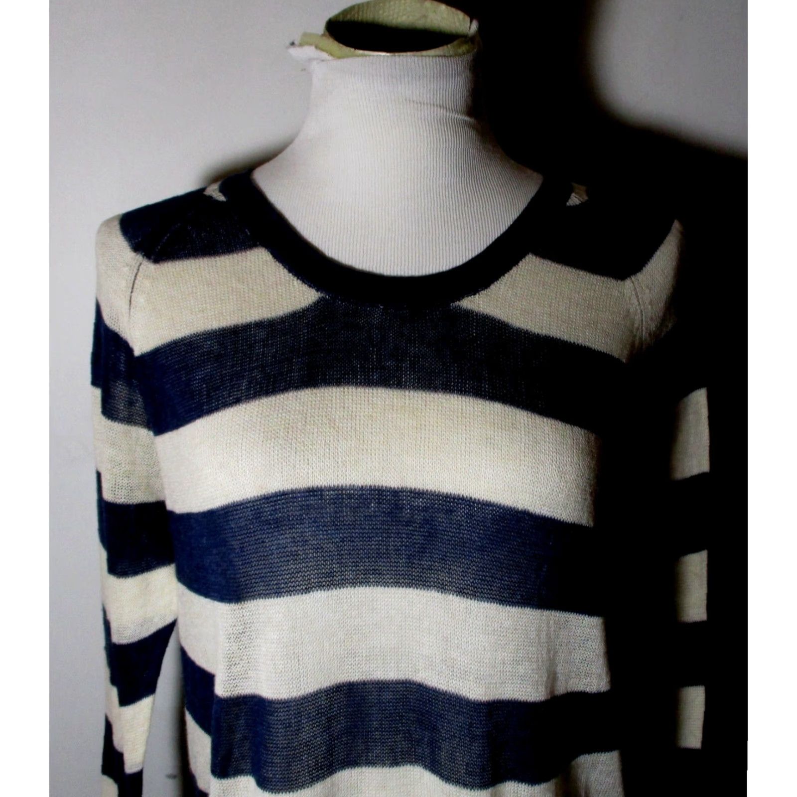 Vintage EVER Blue 100% Cotton Long Sleeve Sweater Women M Size M / US 6-8 / IT 42-44 - 2 Thumbnail