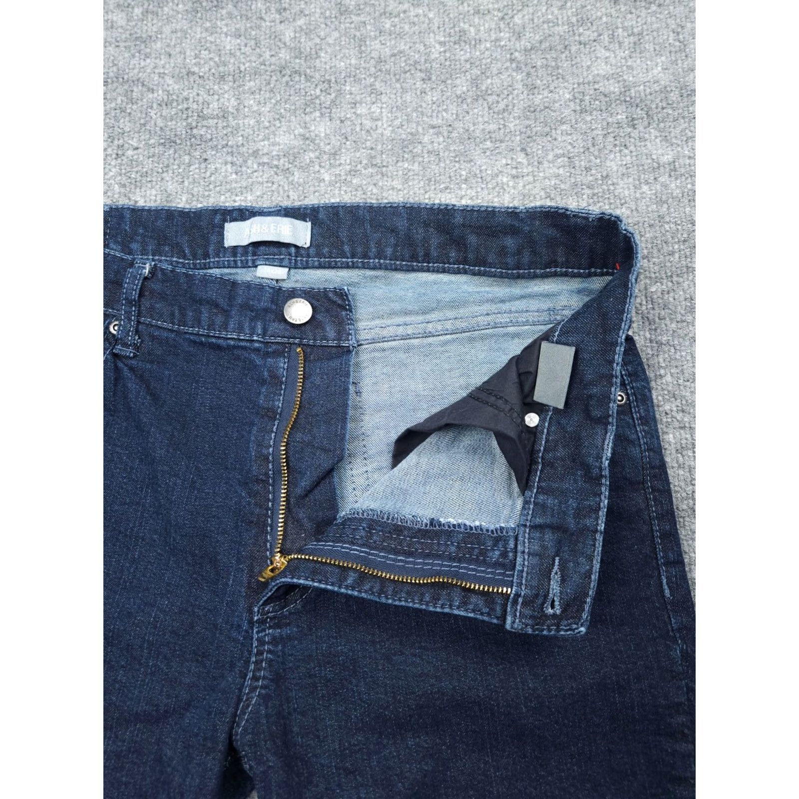 ASH ASH & ERIE Jeans Men 34 x 28 Blue Denim Stretch Slim 5-Pocket Straight Inseam 28 Regular Size 32 Blue Denim Stretch Jeans Size US 32 / EU 48 - 5 Thumbnail