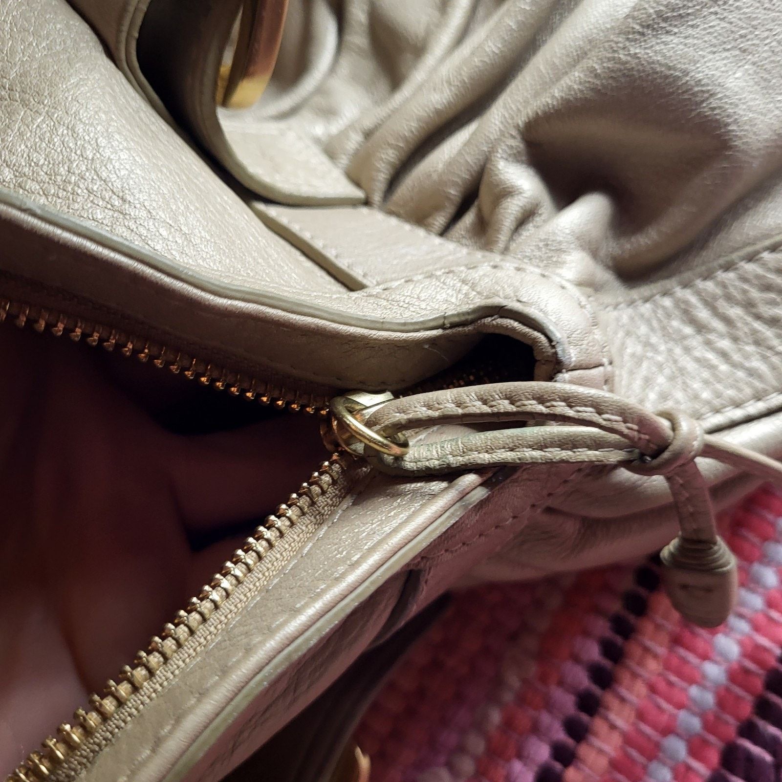 Cole Haan Cole Haan Large Gray Pleated Leather Satchel Purse .$300 Size ONE SIZE - 6 Thumbnail