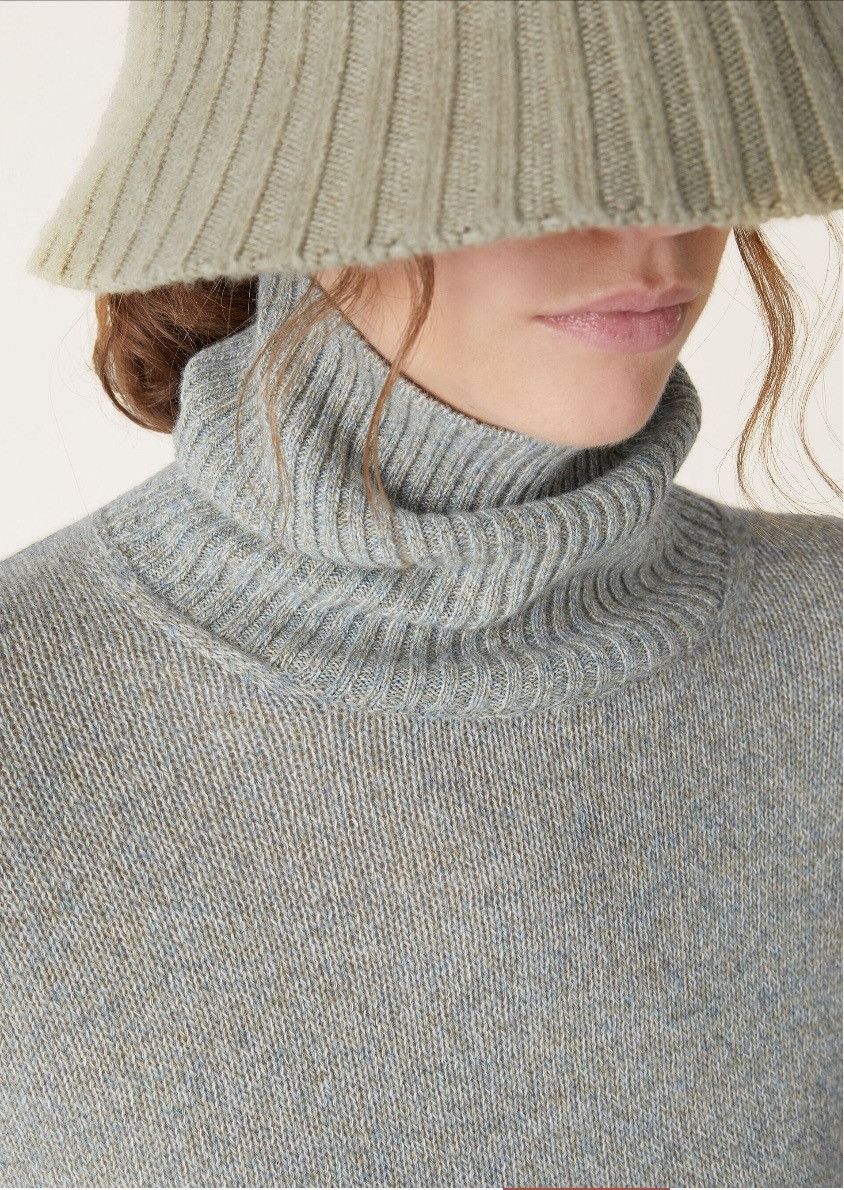 Loro Piana o1srvl11e0725 FAO5748 Turtleneck Cashmere Sweater in Grey Size S / US 4 / IT 40 - 5 Thumbnail