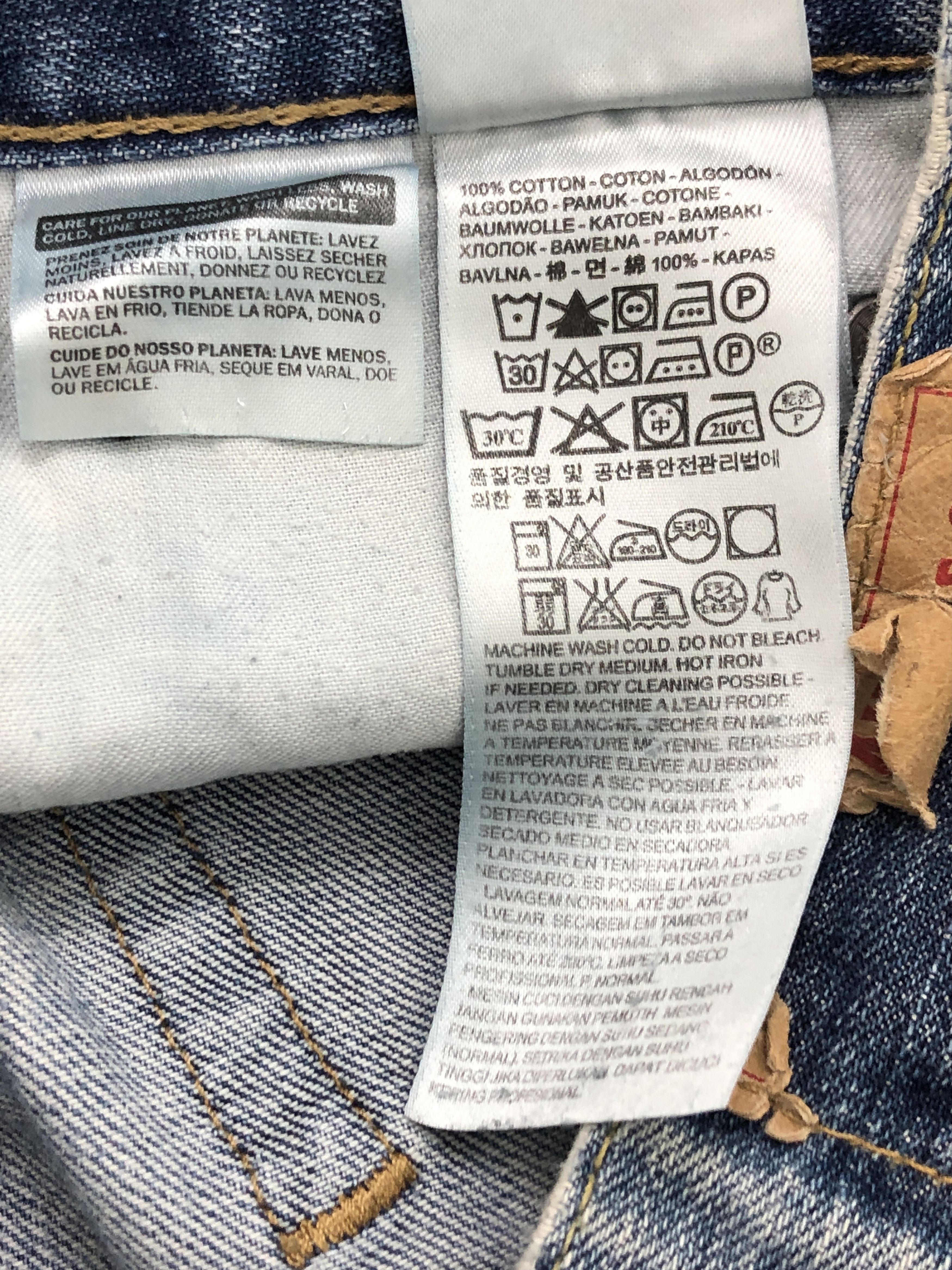 Levi's Vintage Distressed Levis 569 Faded Blue Jeans Size US 37 - 8 Thumbnail