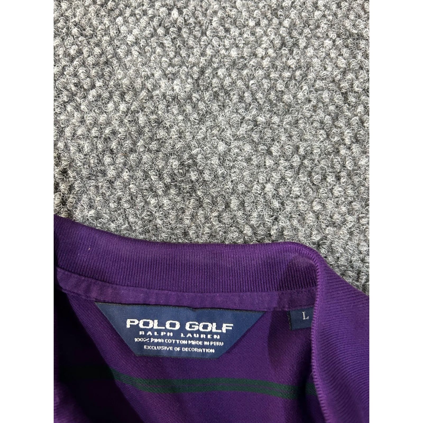 Polo Ralph Lauren Polo Ralph Lauren Polo Golf Mens Large Purple Striped Casual Golf Shirt Size US L / EU 52-54 / 3 - 5 Thumbnail
