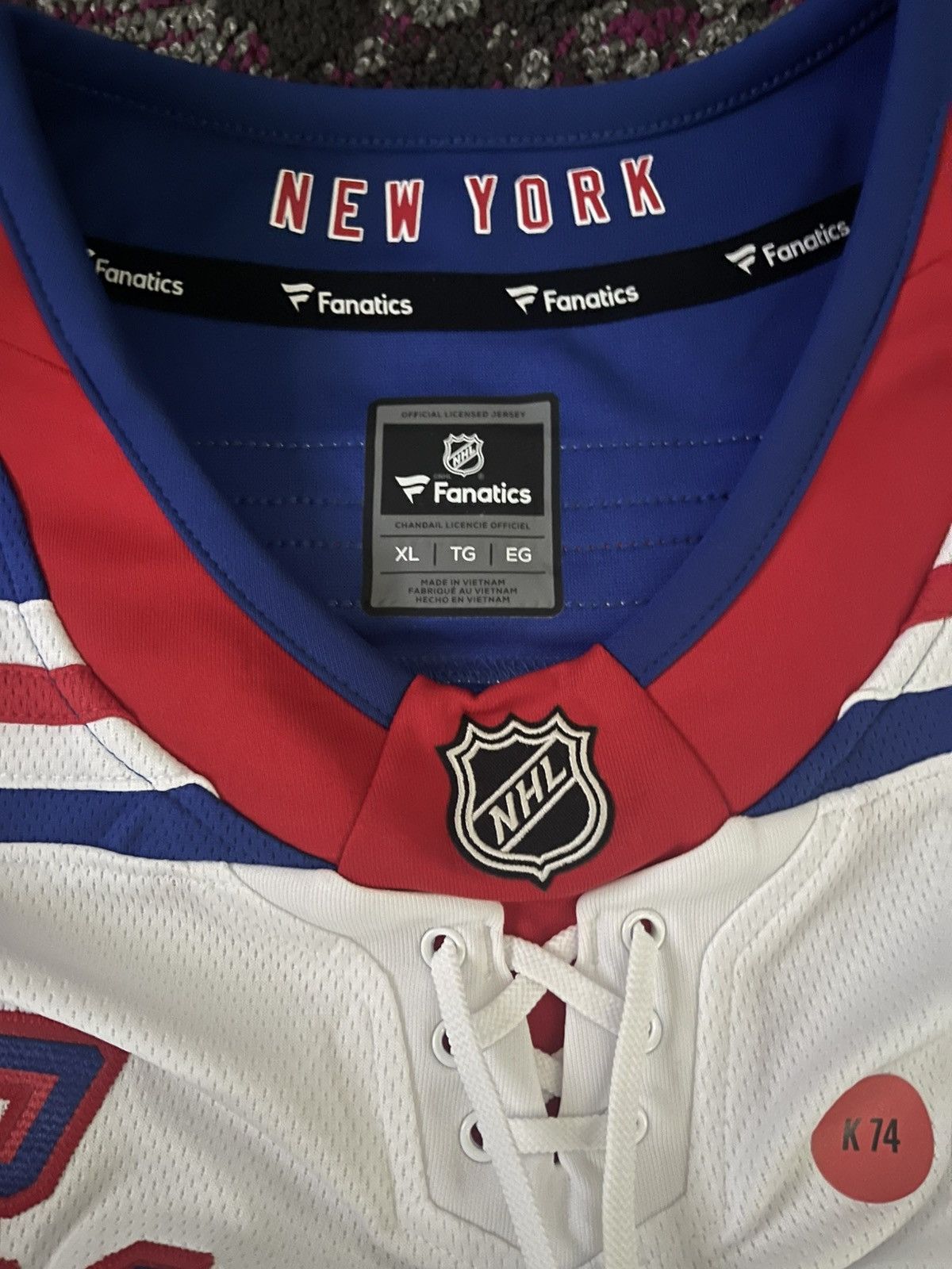 NHL New York Rangers White Jersey Size US XL / EU 56 / 4 - 4 Thumbnail
