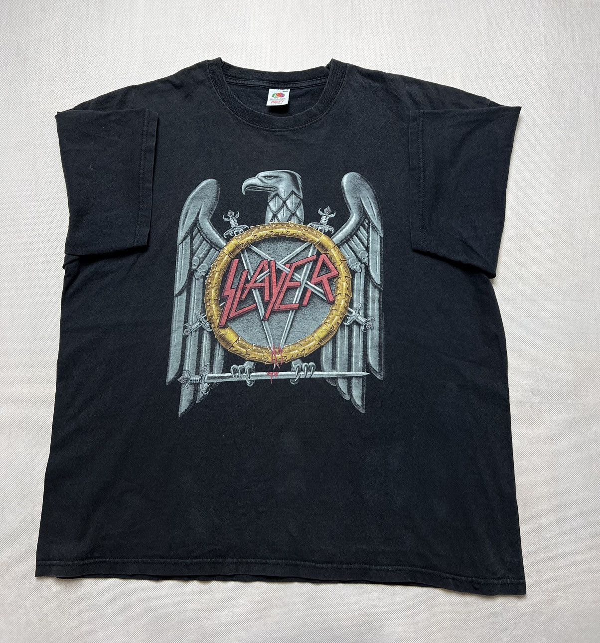 Band Tees × Slayer × Vintage Tshirt Slayer Eagle Metal Vintage 2000s License Size US XXL / EU 58 / 5 - 3 Thumbnail