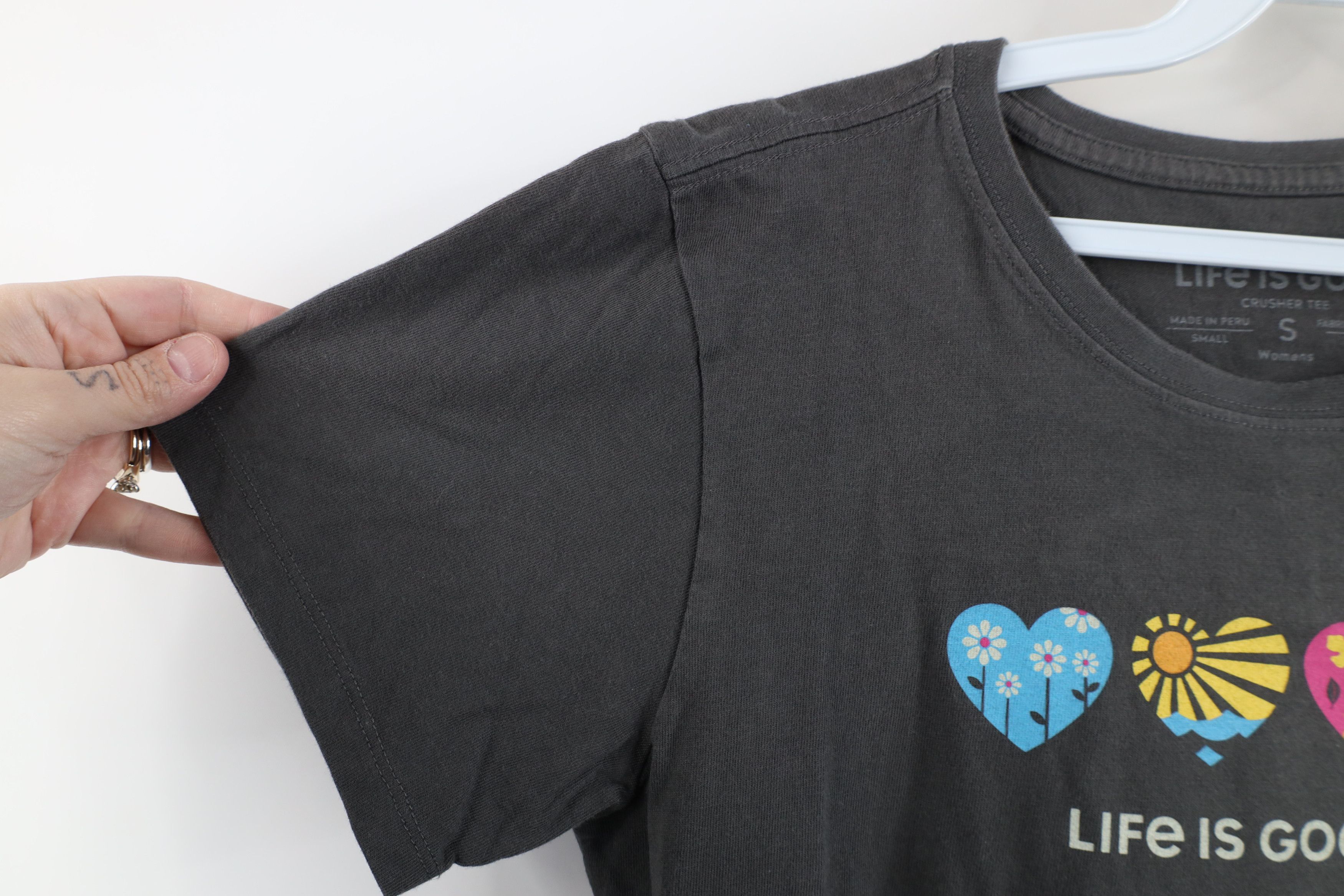 Life is Good × Vintage Life Is Good Spell Out Seasons Heart Short Sleeve T-Shirt Size S / US 4 / IT 40 - 9 Thumbnail