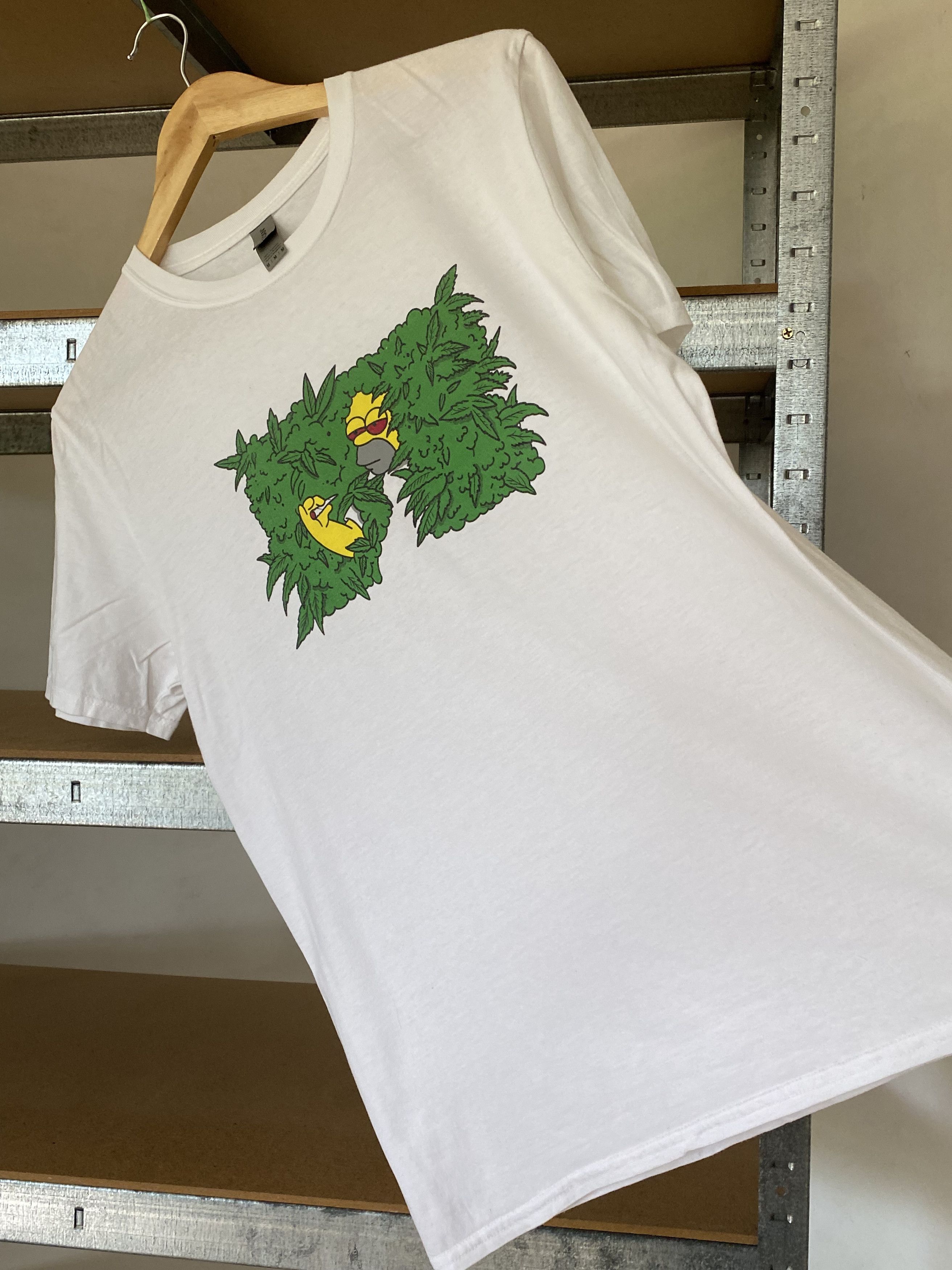 Cartoon Network The Simpsons Vintage Homer Weed White Tee Size US M / EU 48-50 / 2 - 8 Thumbnail