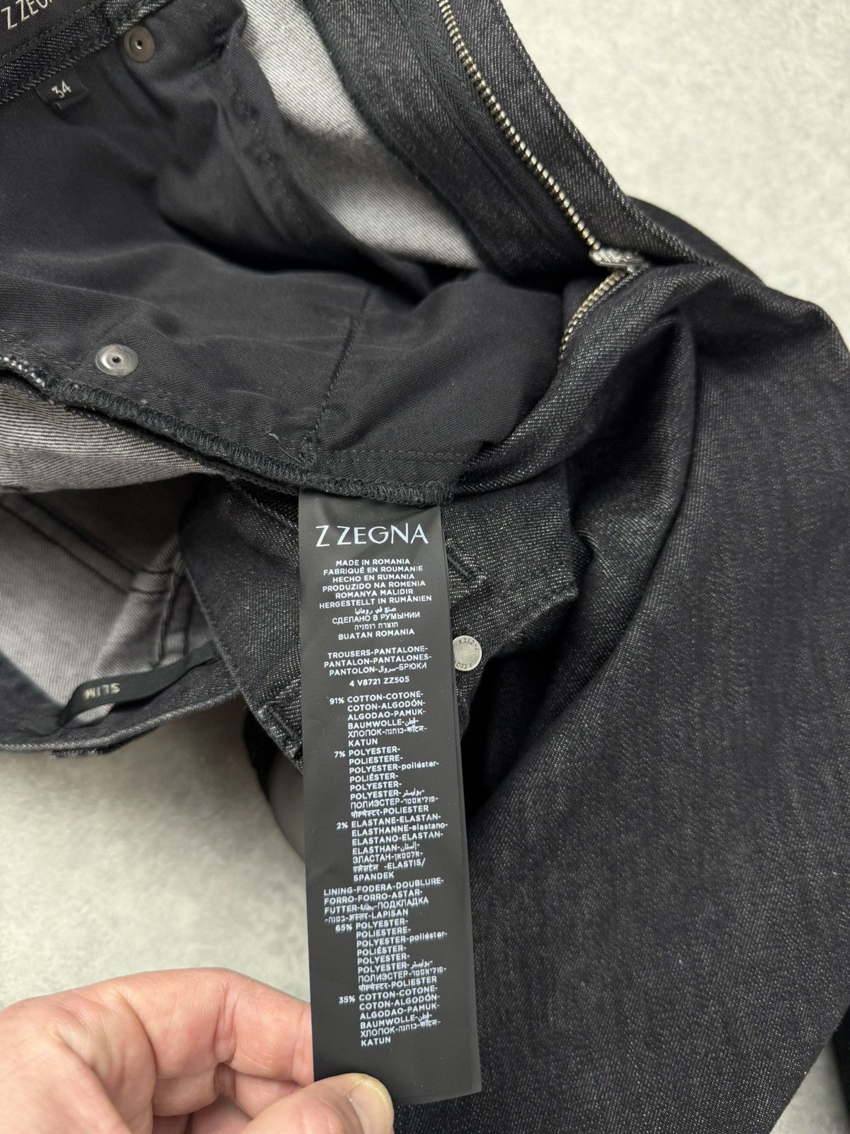 Z Zegna Z Zegna Black Denim Jeans Classic Fit W34 Size US 34 / EU 50 - 9 Thumbnail