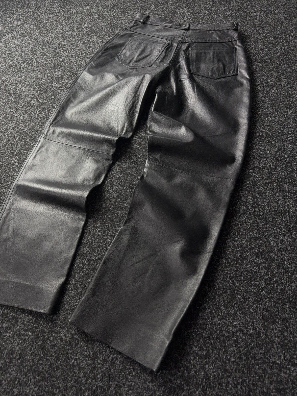 Japanese Brand × Leather Opium 90s Racing Moto Leather pants Avant Garde Y2K Gothic Size 27" / US 4 / IT 40 - 10 Thumbnail