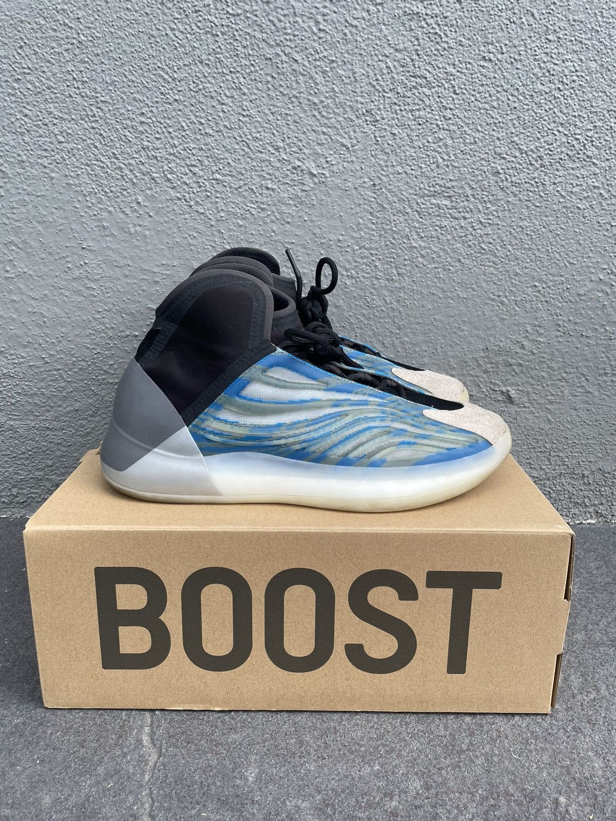 image of Adidas Yeezy Qntm Basketball Frozen Blue Kanye West Size 12 Shoes, Men's