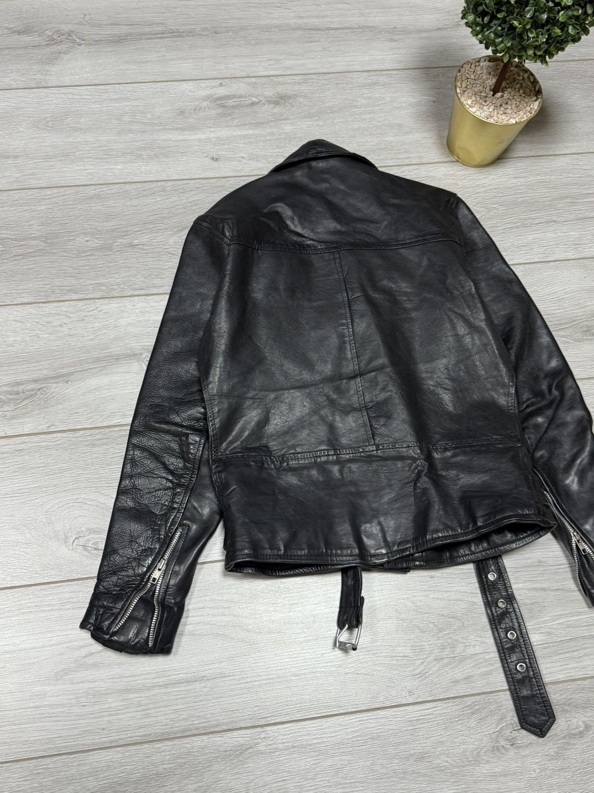 Genuine Leather Leather biker jacket vintage, zip up Size XS / US 0-2 / IT 36-38 - 9 Thumbnail