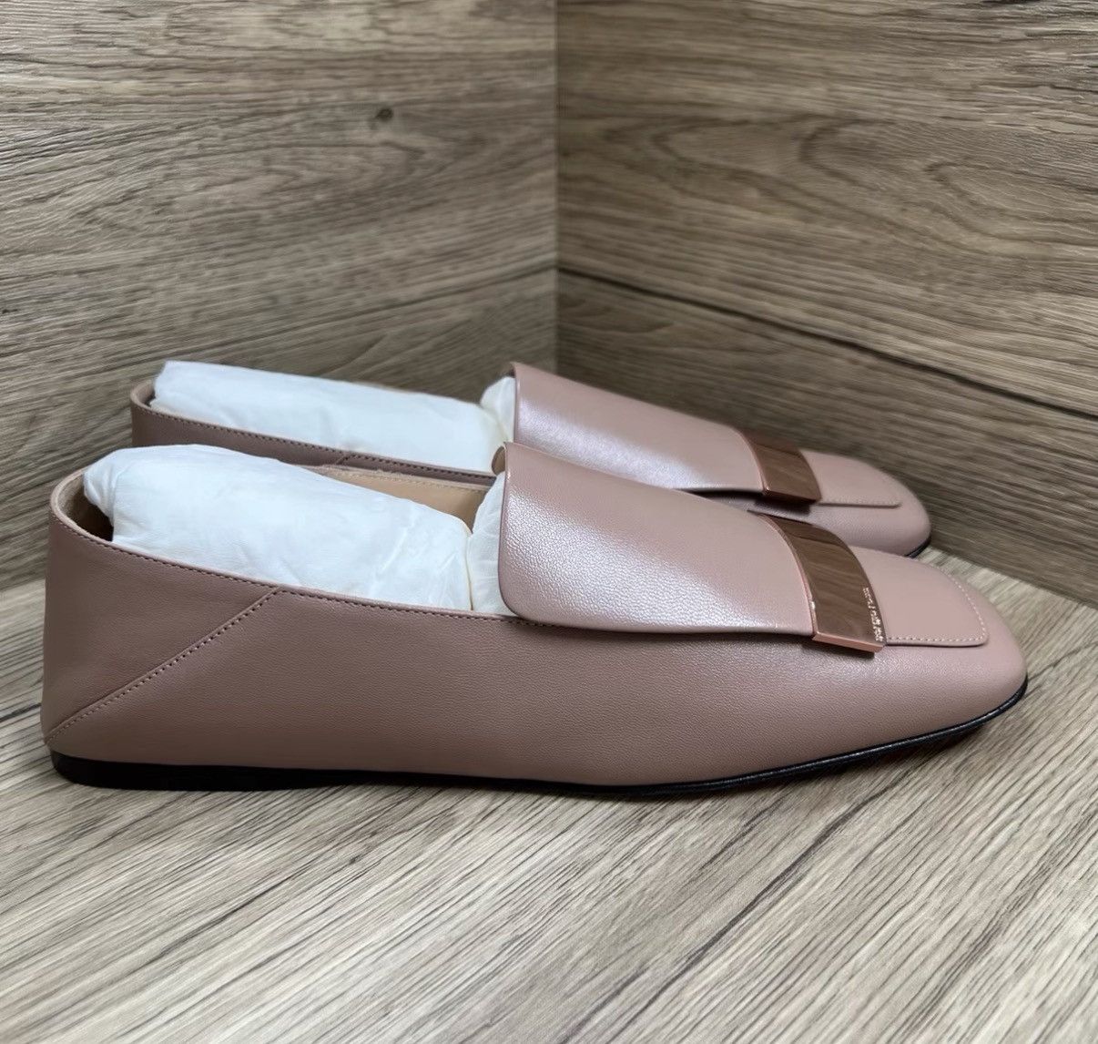 Sergio Rossi Sergio Rossi Sr1 5755 Nude Loafers J41 Size US 9 / IT 39 - 4 Thumbnail