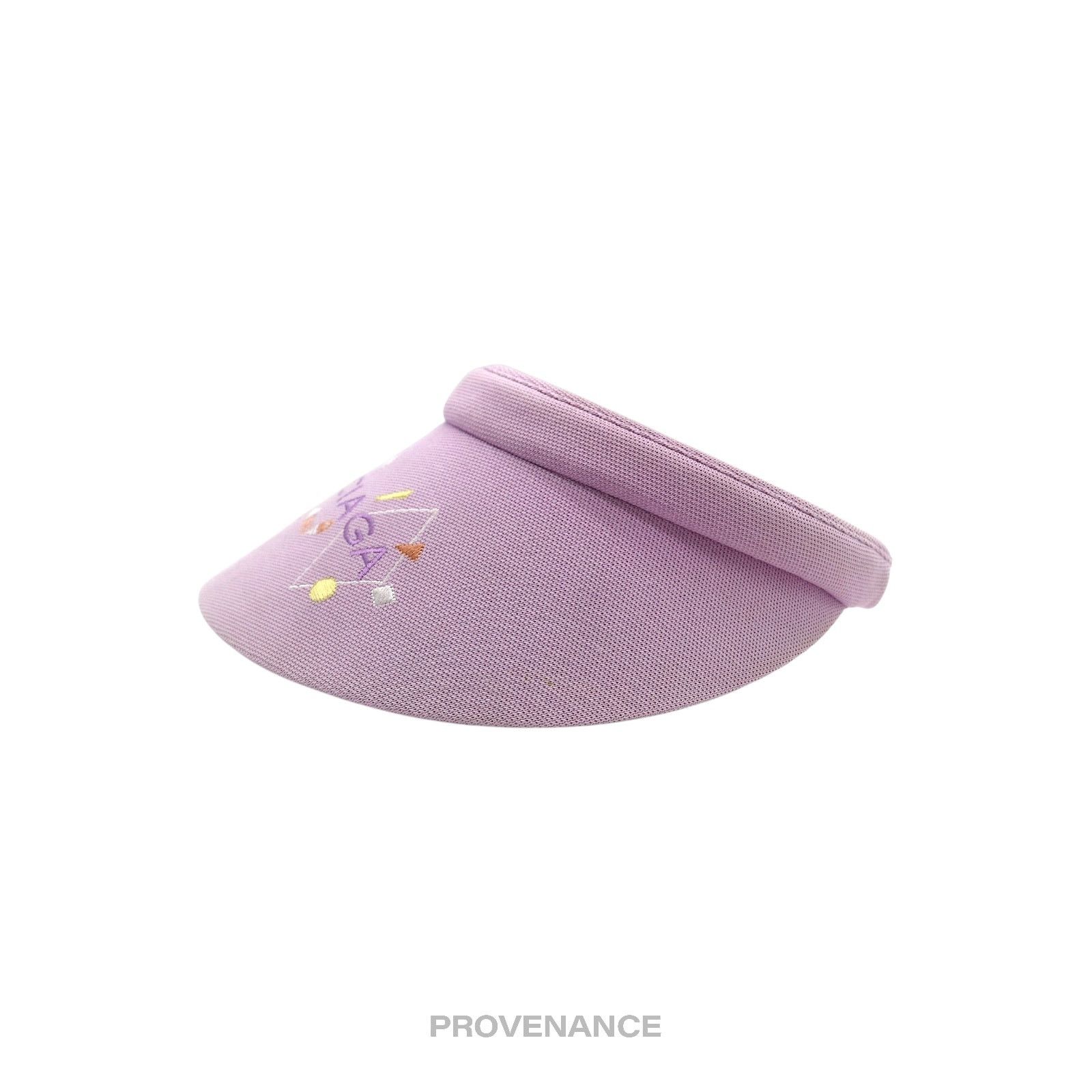 Balenciaga 🔴 Balenciaga Logo Embroidered Visor - Lavender Geometric Size ONE SIZE - 4 Thumbnail