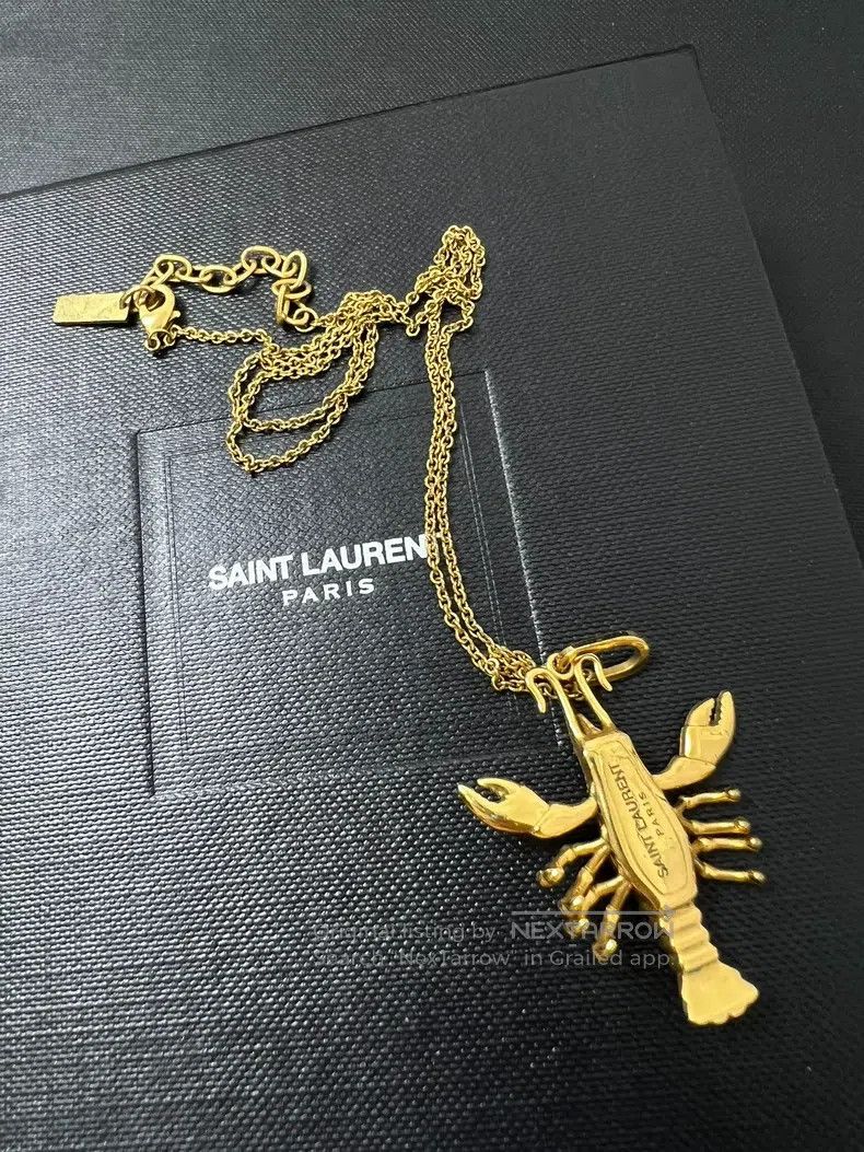 Saint Laurent Paris Saint Laurent Paris Golden Lobster Pendant Necklace Size ONE SIZE - 2 Thumbnail