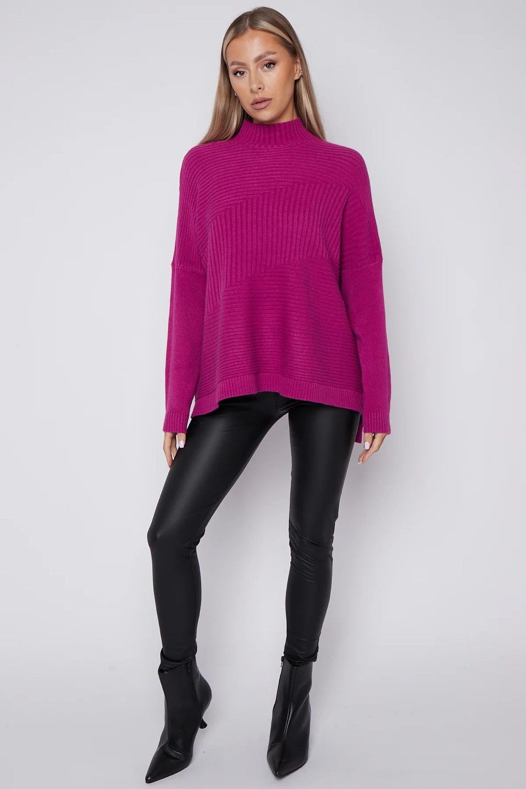 Apt. 9 Apt. 9 NWT Women's Pink maroon Mock Neck Sweater Size XXL Size XXL / US 16-18 / IT 52-54 - 1 Thumbnail