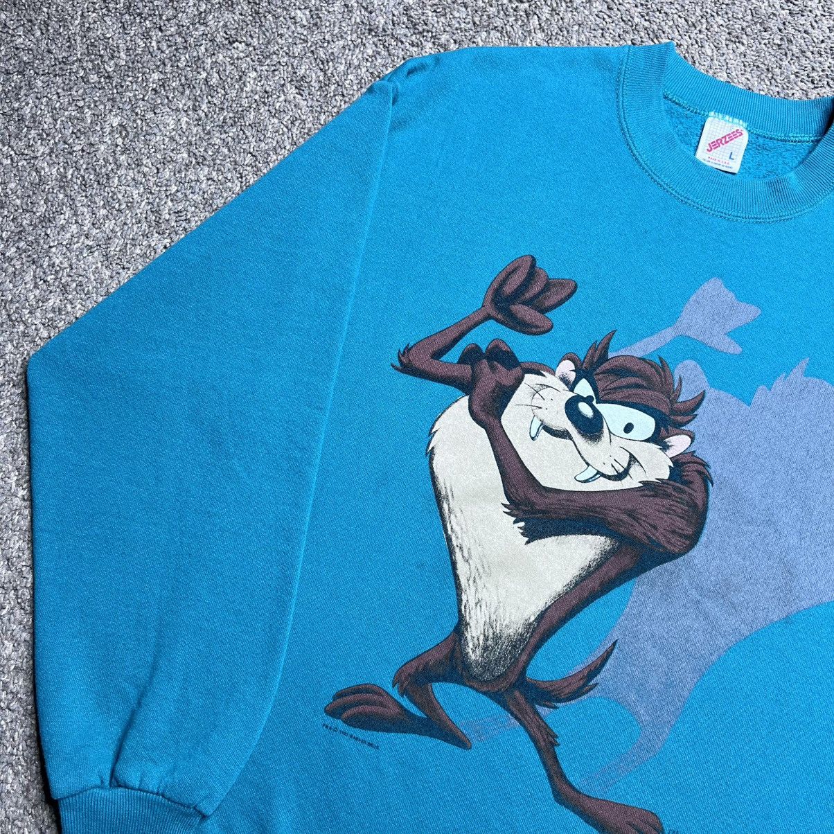 Warner Bros Vintage 1993 Taz Tasmanian Devil Looney Tunes Sweatshirt Size US L / EU 52-54 / 3 - 16 Thumbnail