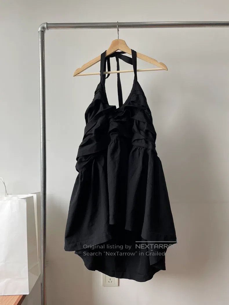 Comme des Garcons Comme Des Garcons Black pleated halter-neck tied dress Size S / US 4 / IT 40 - 1 Thumbnail