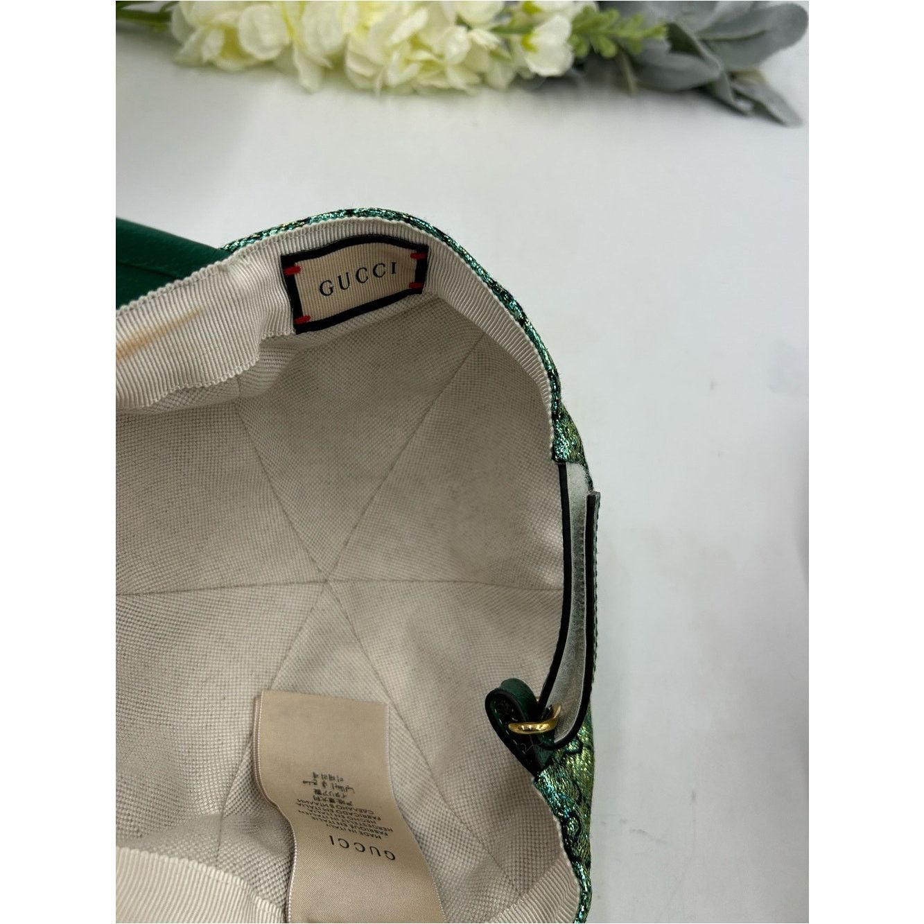 Unisex Gucci, GG metallic jacquard lame baseball cap size m display picture 3