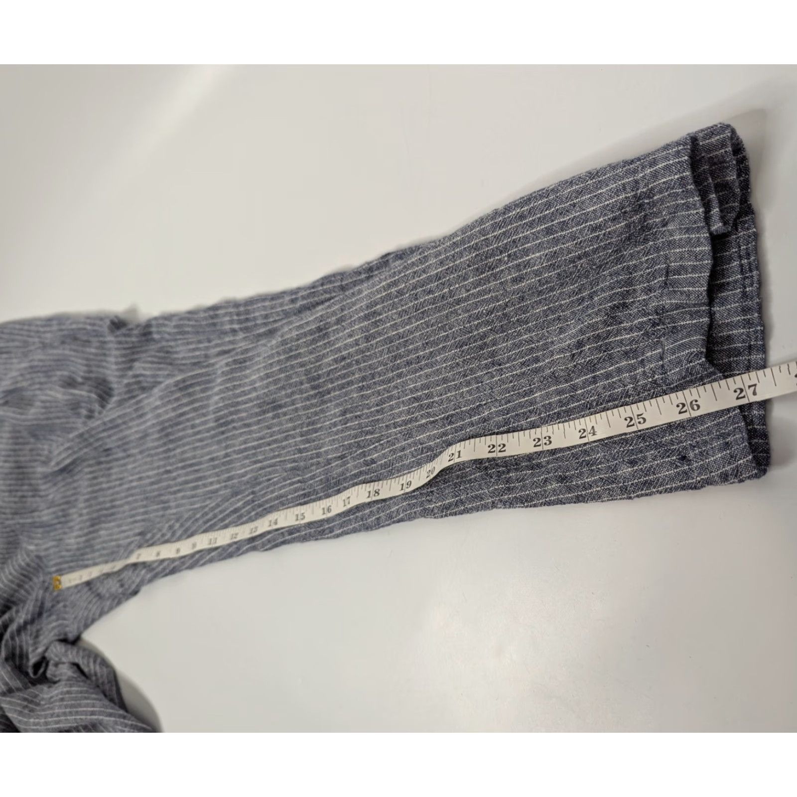 Pacsun Pacsun PinStriped Linen Blend Pants Chambrey Like Drawstring Casual Size Medium Size 32" / US 10 / IT 46 - 6 Thumbnail