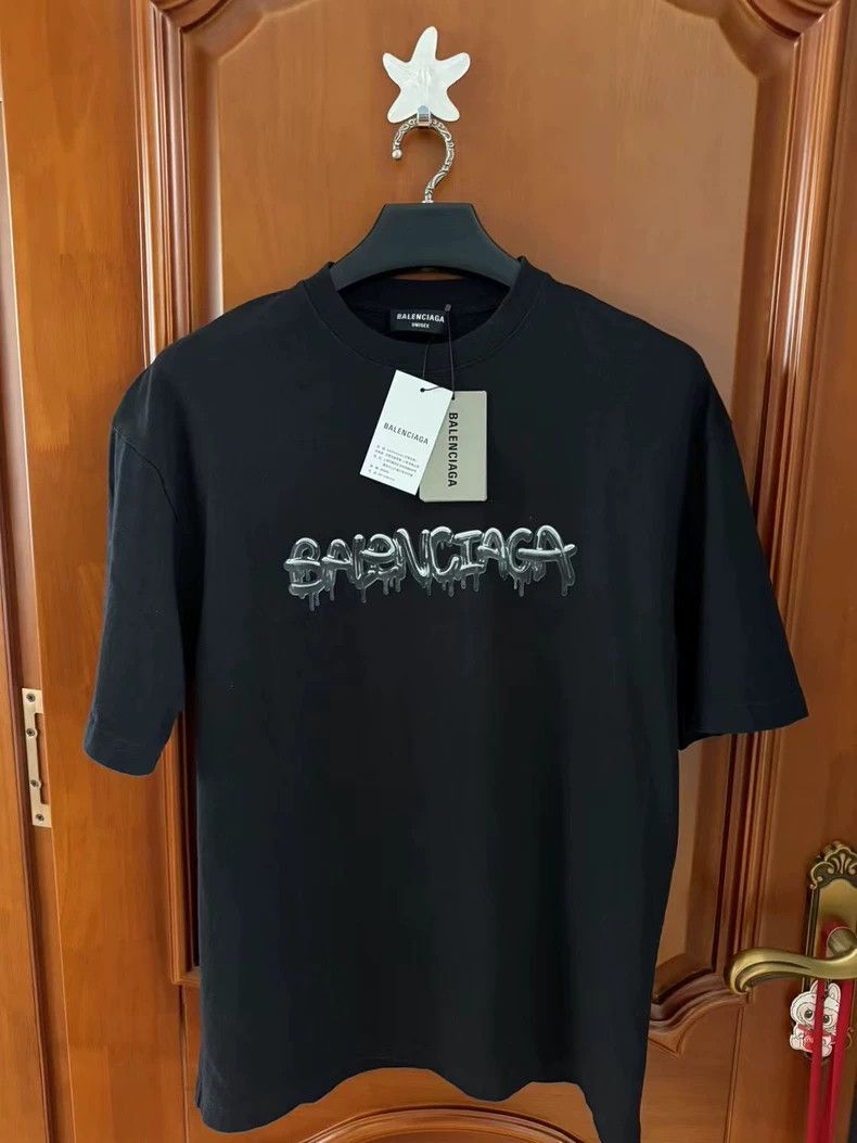Balenciaga Balenciaga Jelly logo short sleeve black Size US XS / EU 42 / 0 - 1 Thumbnail