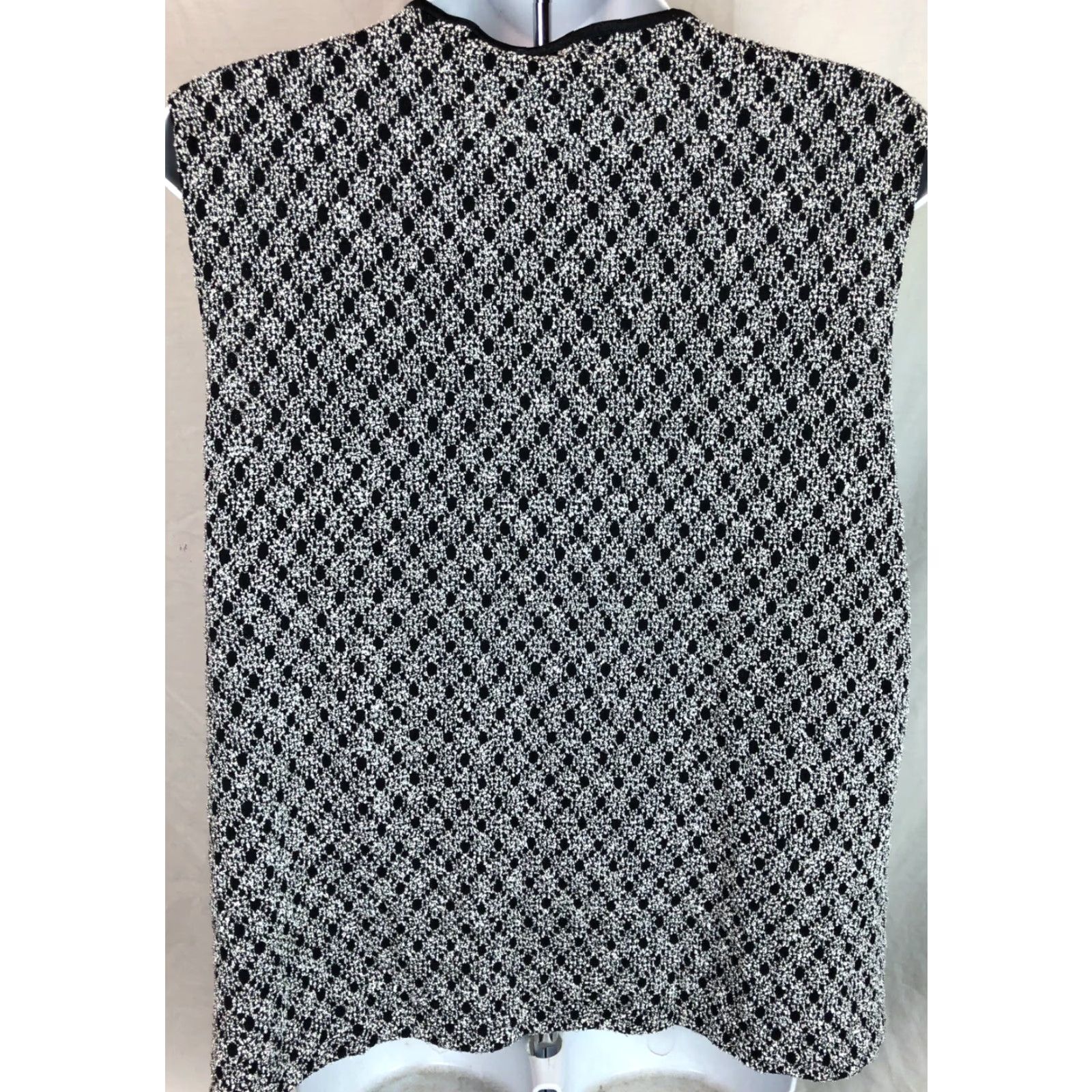 George George Sleeveless Knit Top Blouse XL White/Black Scoop Neck NWT Sleeveless Knit Top George Women XS-XL? Size XL / US 12-14 / IT 48-50 - 3 Thumbnail