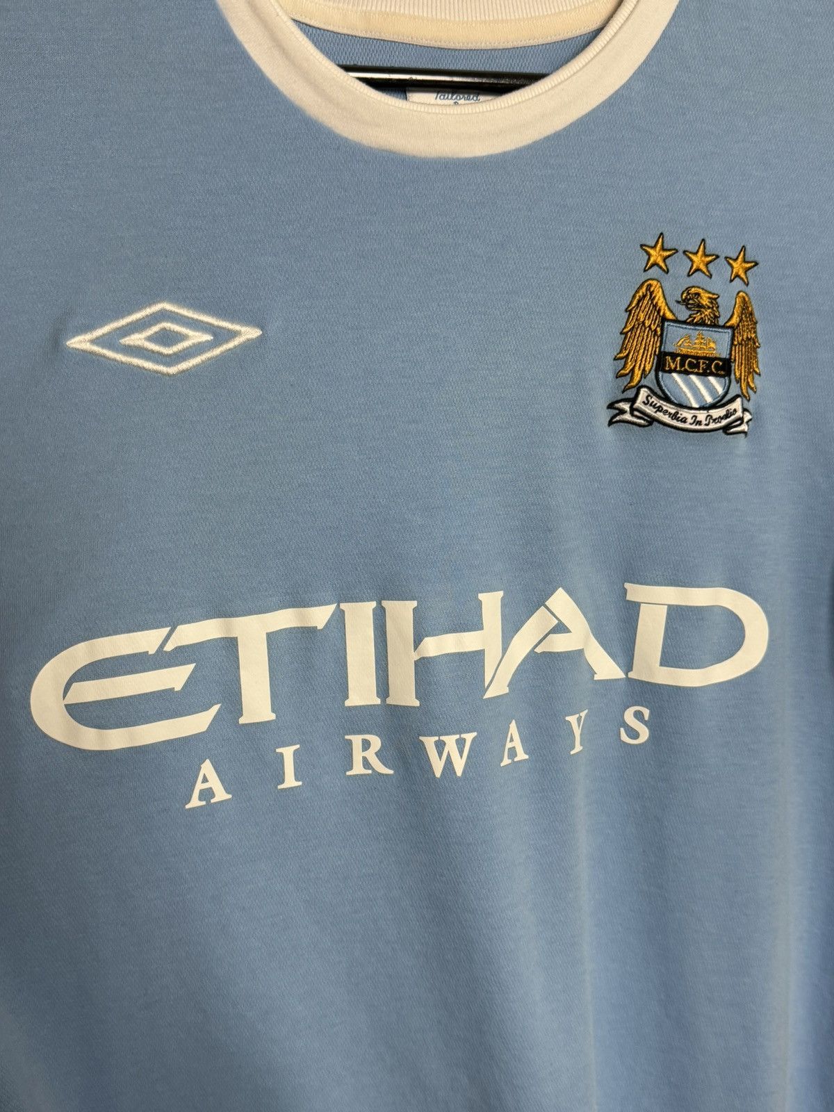 Umbro Manchester City 09/10 Home Football Soccer Jersey T-Shirt Size US M / EU 48-50 / 2 - 3 Thumbnail