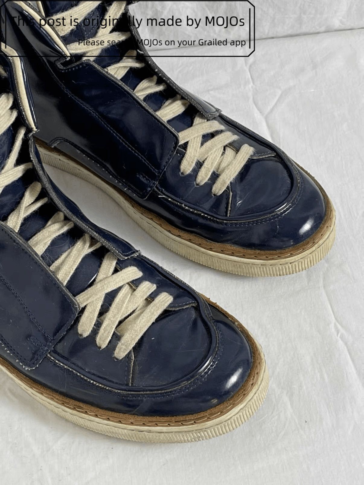 Maison Margiela Sz 41.5 Maison Margiela Patent Leather Hi-Top mojos4113 Size US 8.5 / EU 41-42 - 6 Thumbnail