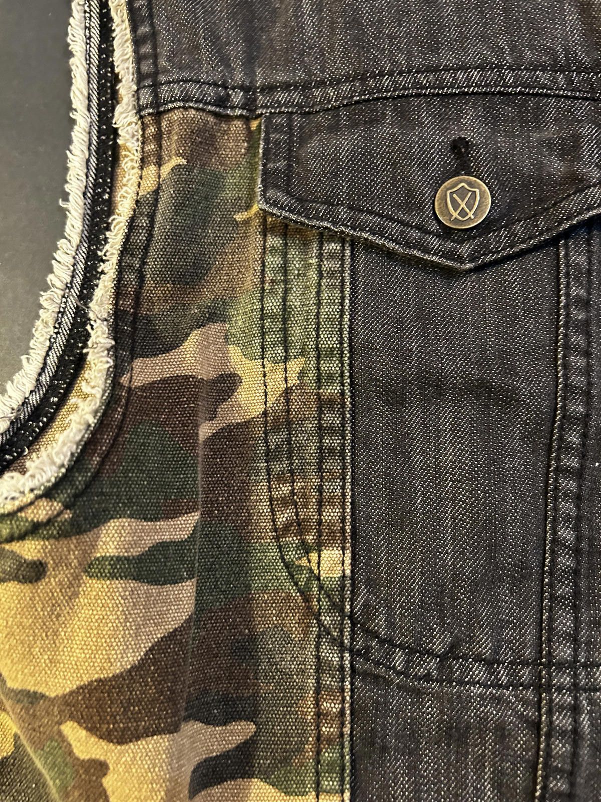 Zanerobe Zanerobe Cutoff Camo Black Denim Biker Vest - XL Size US XL / EU 56 / 4 - 5 Thumbnail