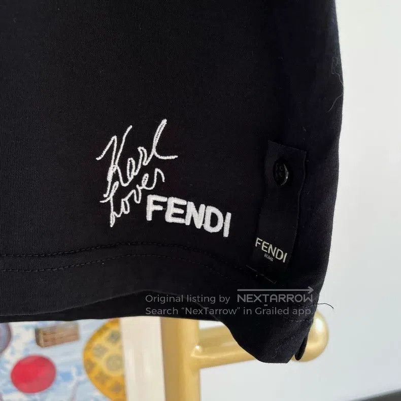 Fendi Fendi Black Printed T-Shirt Size US M / EU 48-50 / 2 - 5 Thumbnail