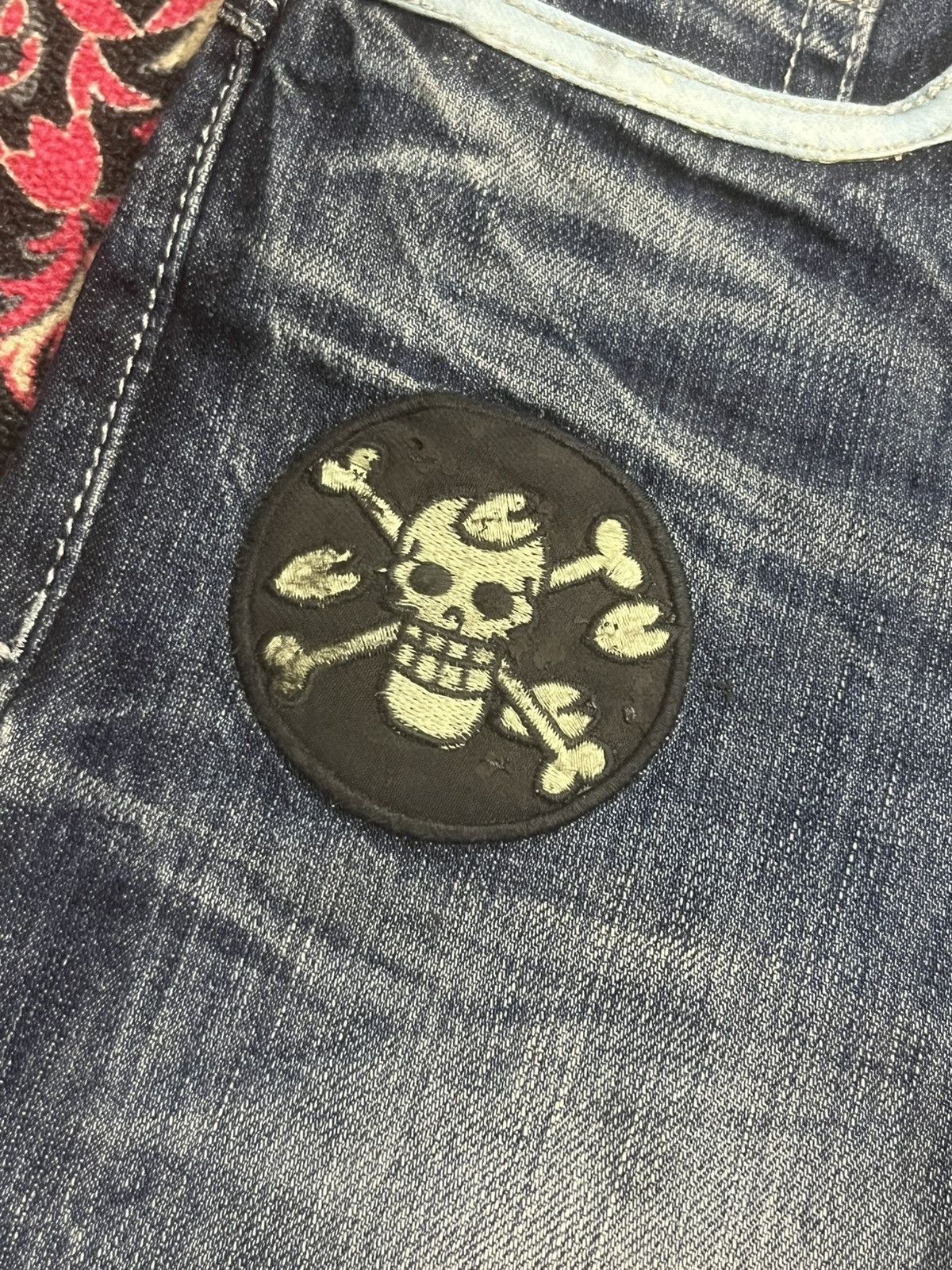 Bounty Hunter Studio RP “One Piece Luffy & Nakama” Blue Thunder Rip Jeans Size US 30 / EU 46 - 6 Thumbnail
