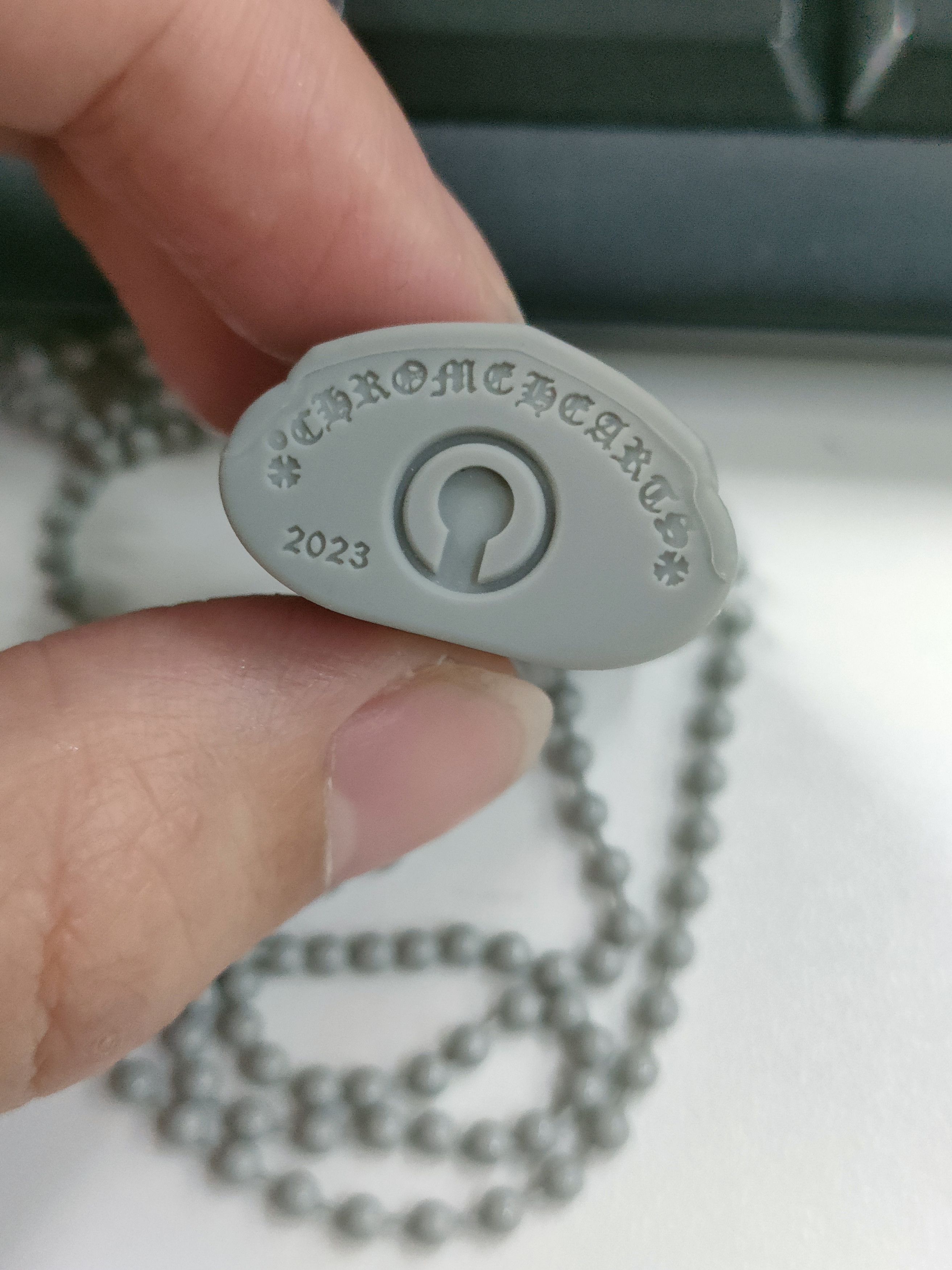 Chrome Hearts Chrome Hearts Resin Gray Flame Lock Pendant Ball Chain Size ONE SIZE - 5 Thumbnail