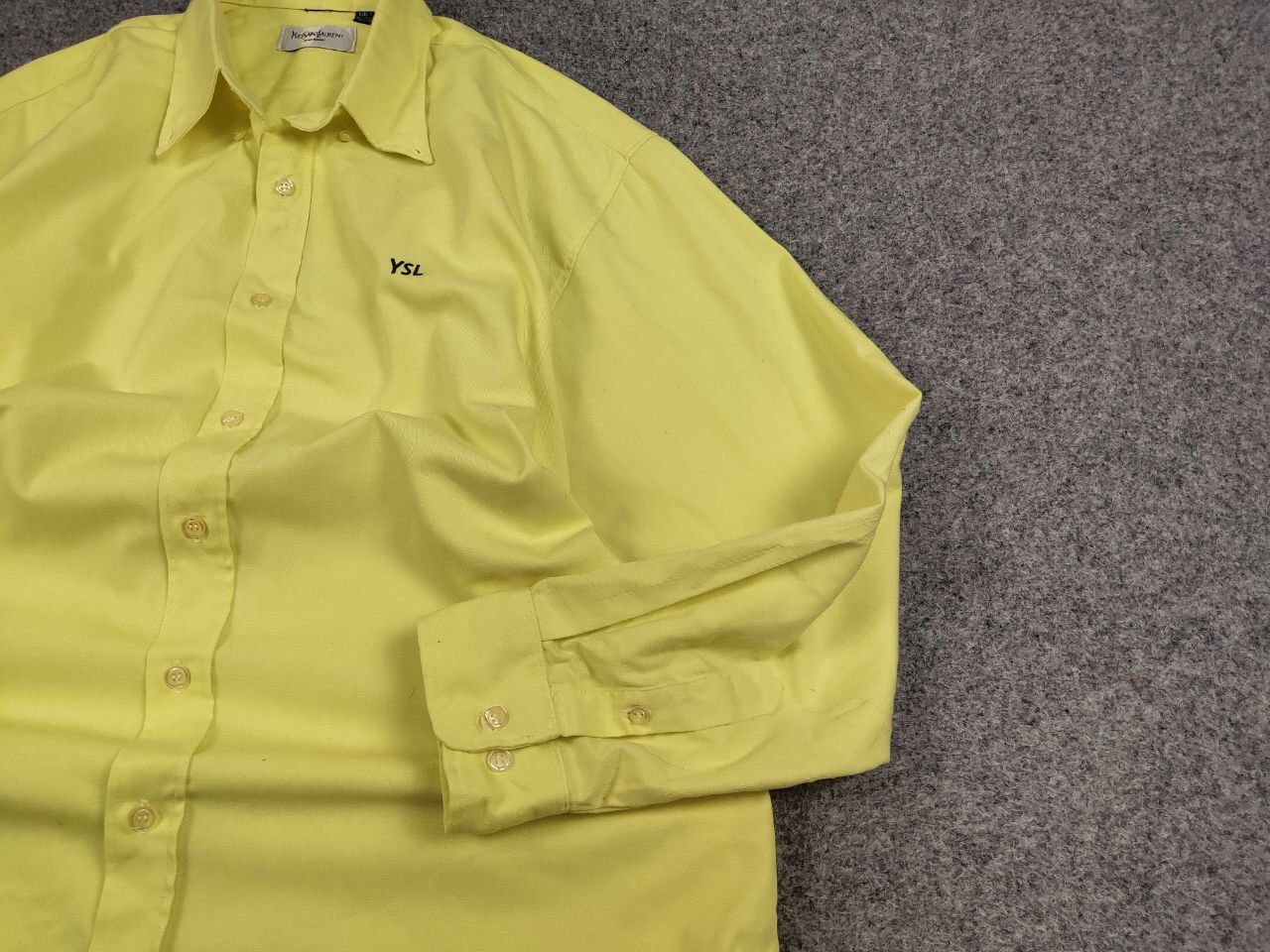Yves Saint Laurent Rare Vintage Yves saint laurent Logo neon Buttons Shirt Size US XL / EU 56 / 4 - 13 Thumbnail