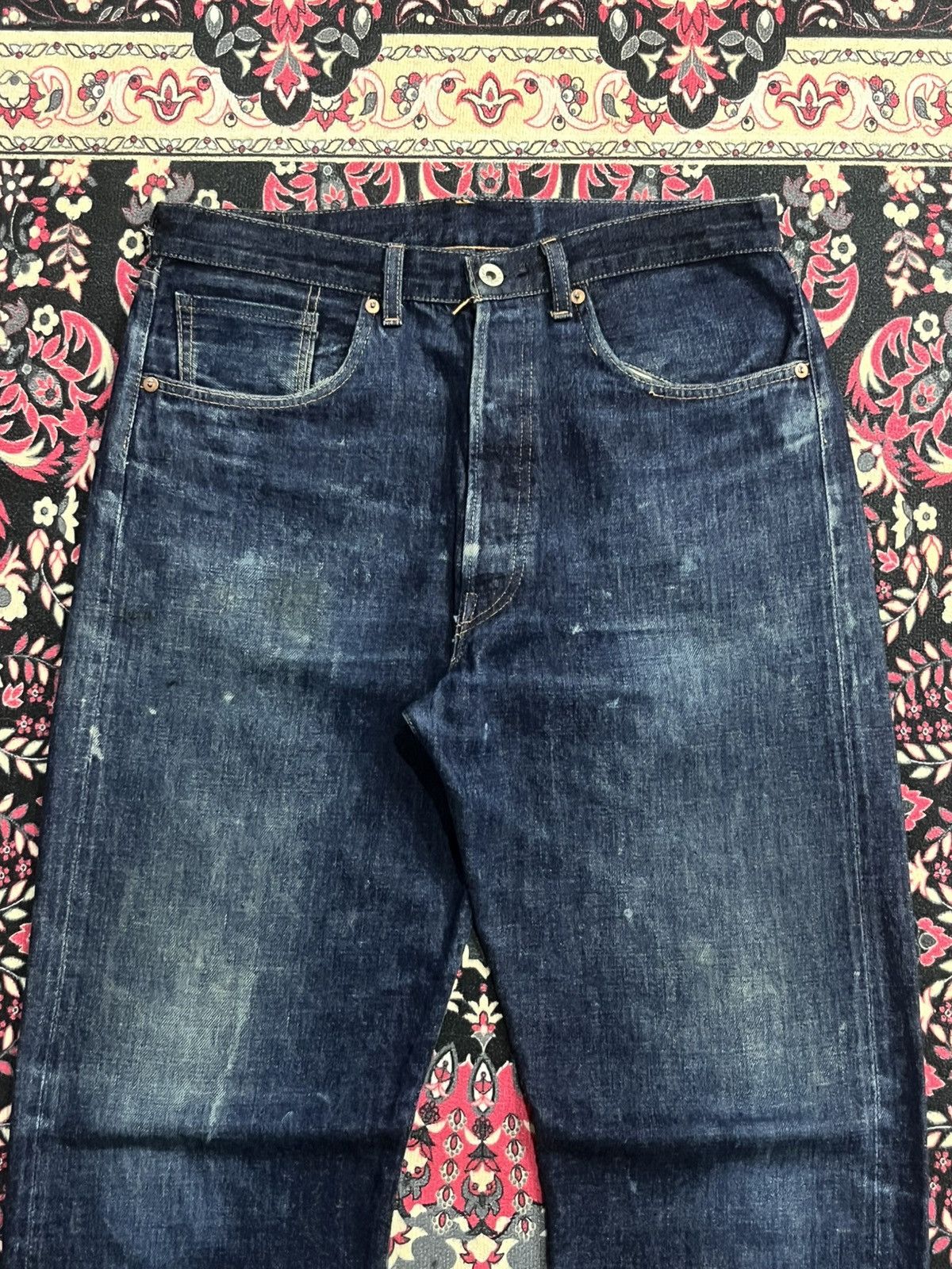 Levi's Vintage Clothing ⚡️Selvedge⚡️Vintage Levi’s LVC S501XX Big E Indigo Washed Jean Size US 34 / EU 50 - 4 Thumbnail