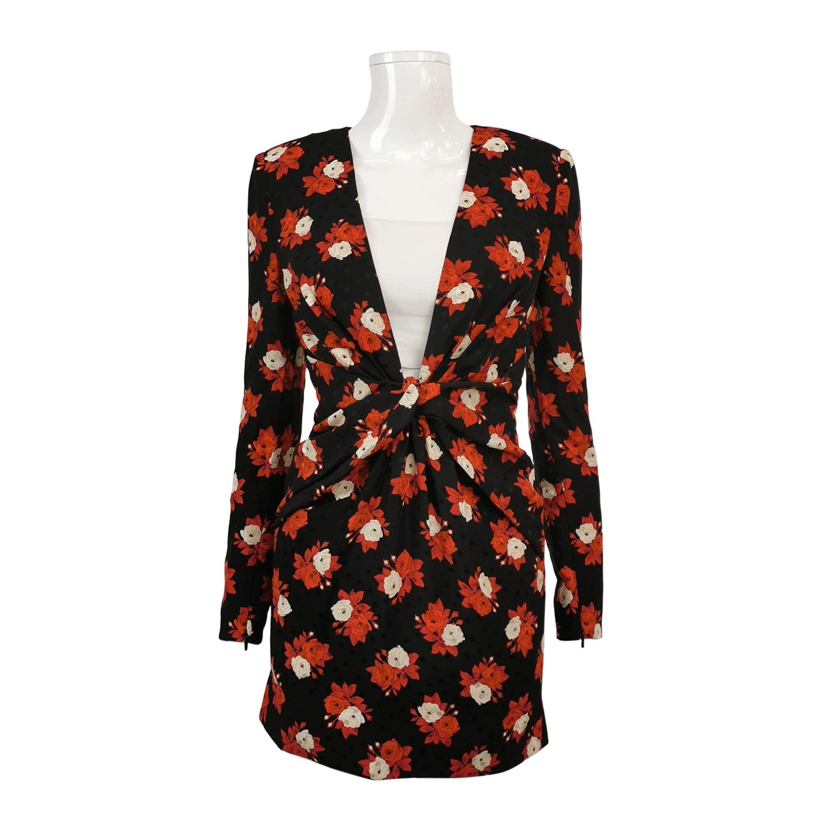 Saint Laurent Paris Saint Laurent Floral Print Mini Dress Size 34 Size XS / US 0-2 / IT 36-38 - 1 Thumbnail