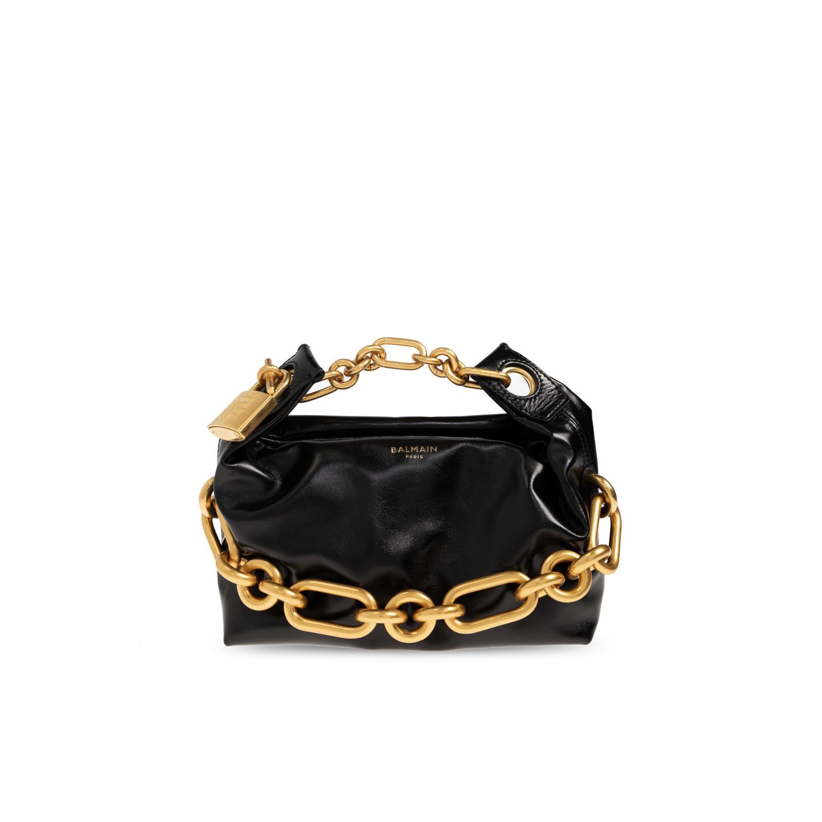 Balmain BALMAIN Sync Mini Black Leather Top Handle Bag New & Authent Size ONE SIZE - 1 Thumbnail