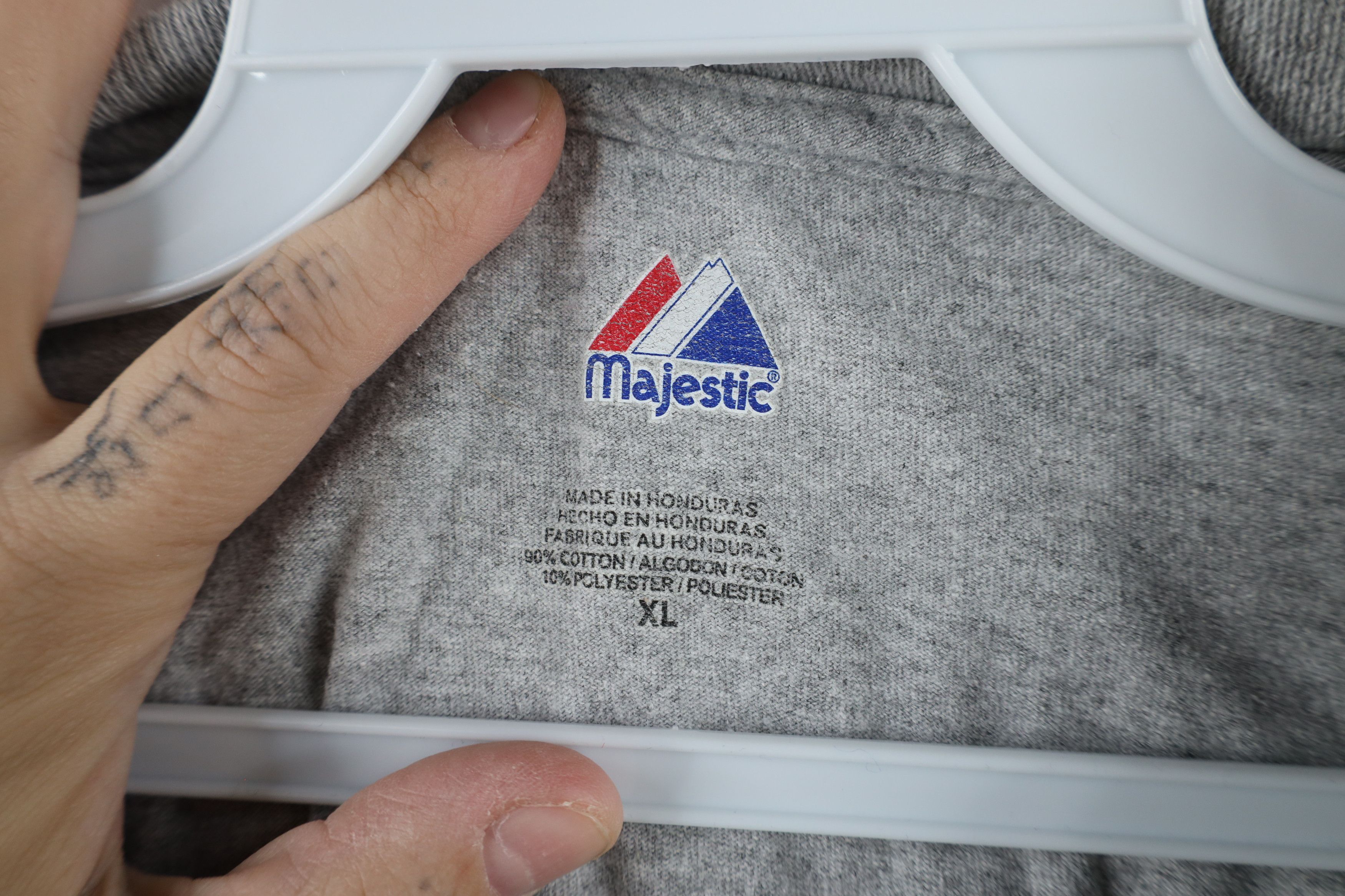 Majestic × Vintage Vintage Majestic Tigers Baseball T-Shirt Heather Gray Size US XL / EU 56 / 4 - 7 Thumbnail