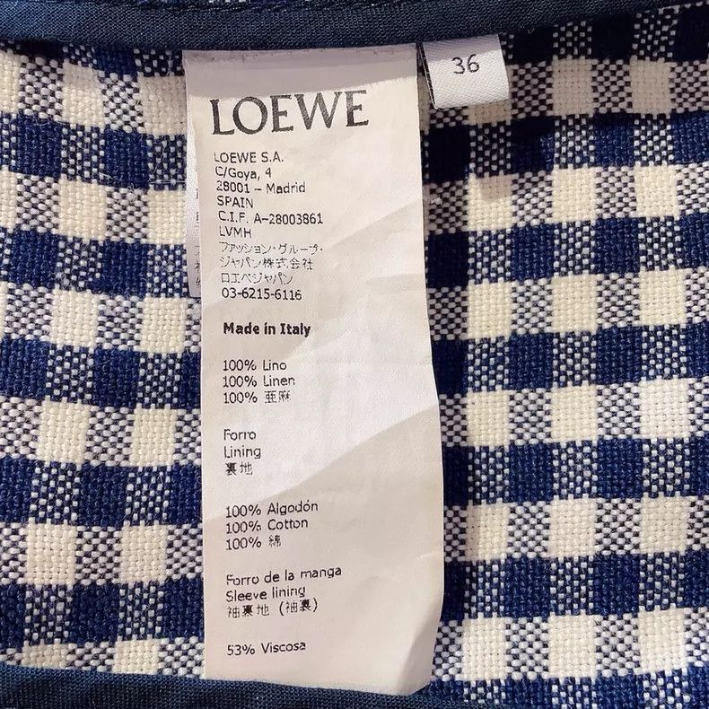 Loewe LOEWE Luo Yiwei blue checkered jacket Size XS / US 0-2 / IT 36-38 - 4 Thumbnail