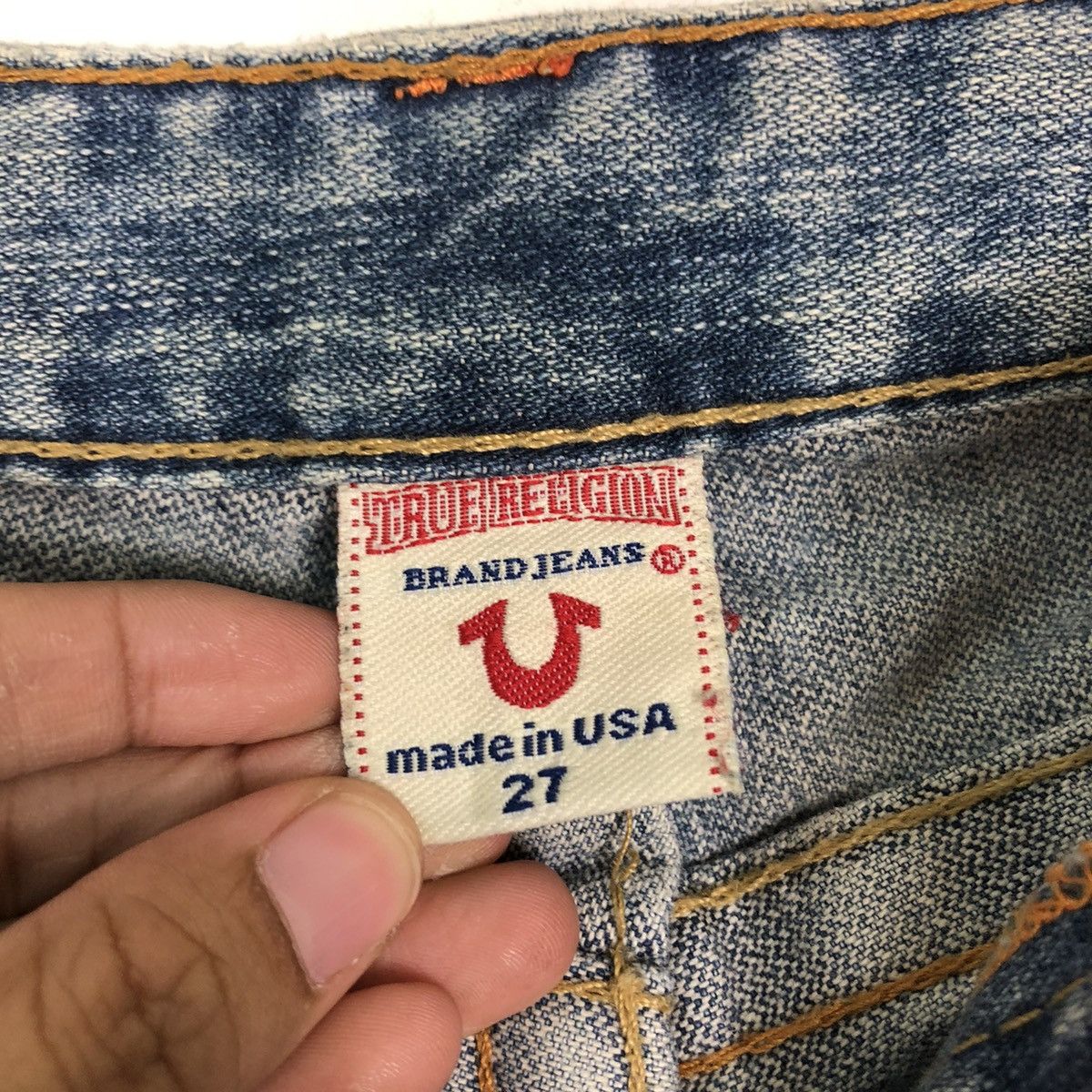 Japanese Brand 🔥VINTAGE BOW CUT DESIGN JEANS TRUE RELIGION USA Size 27" / US 4 / IT 40 - 16 Thumbnail