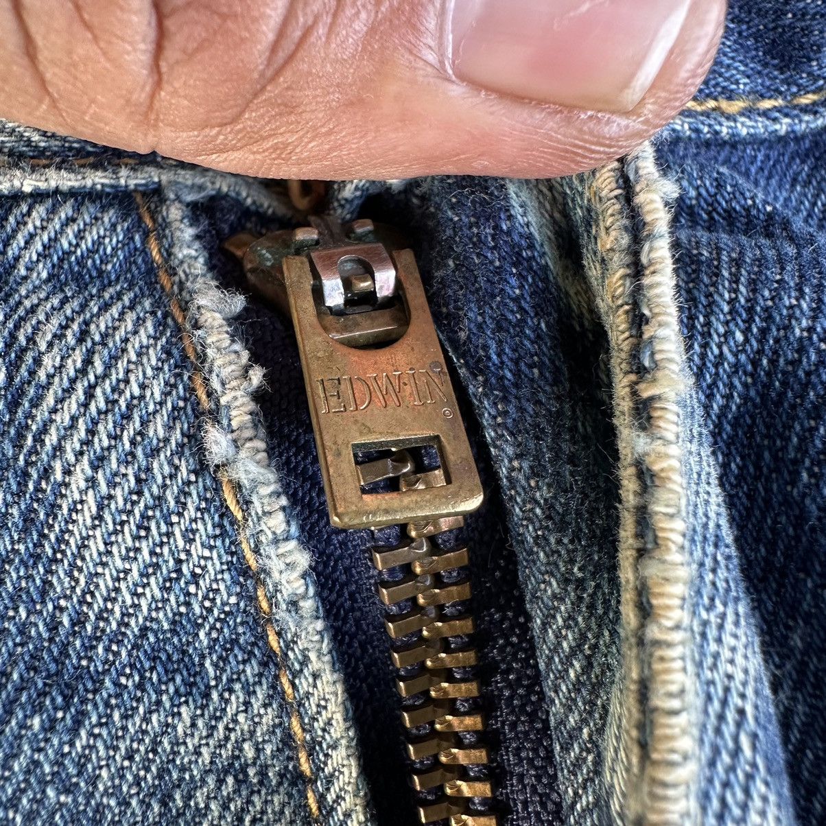 Edwin Vintage Thrash Edwin 504 Regular Orange Tag Denim 33x32 D620 Size US 34 / EU 50 - 15 Thumbnail