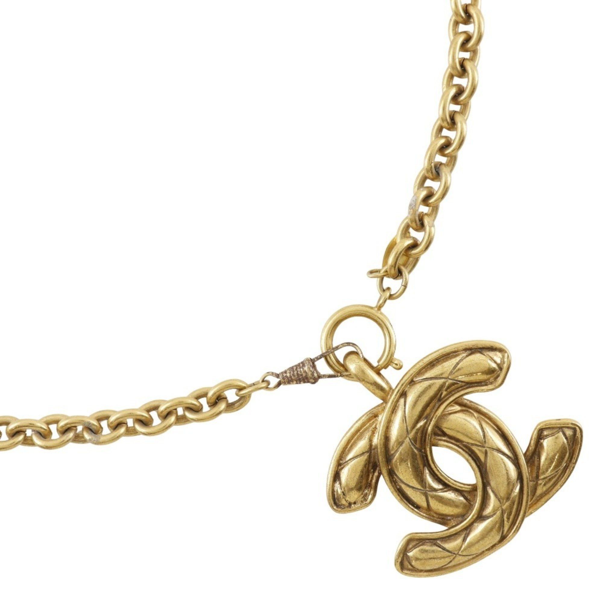 Chanel CHANEL Coco Mark Necklace, Matelasse, Gold Plated, Approx. 163.3g, Women's Size ONE SIZE - 1 Thumbnail