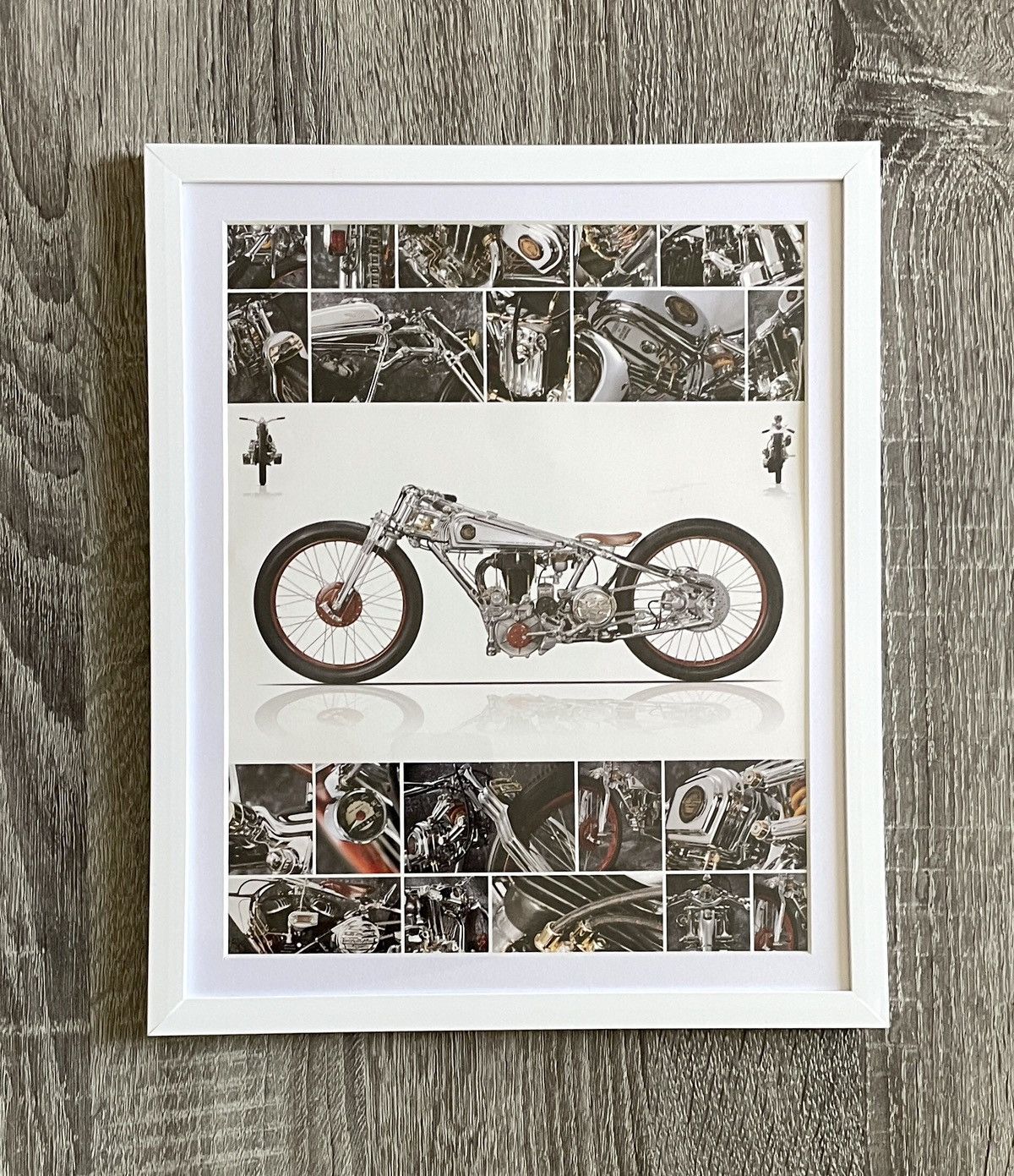 Chrome Hearts × Vintage Chrome Hearts motorcycle 9x11 cutout Framed poster Size ONE SIZE - 1 Thumbnail