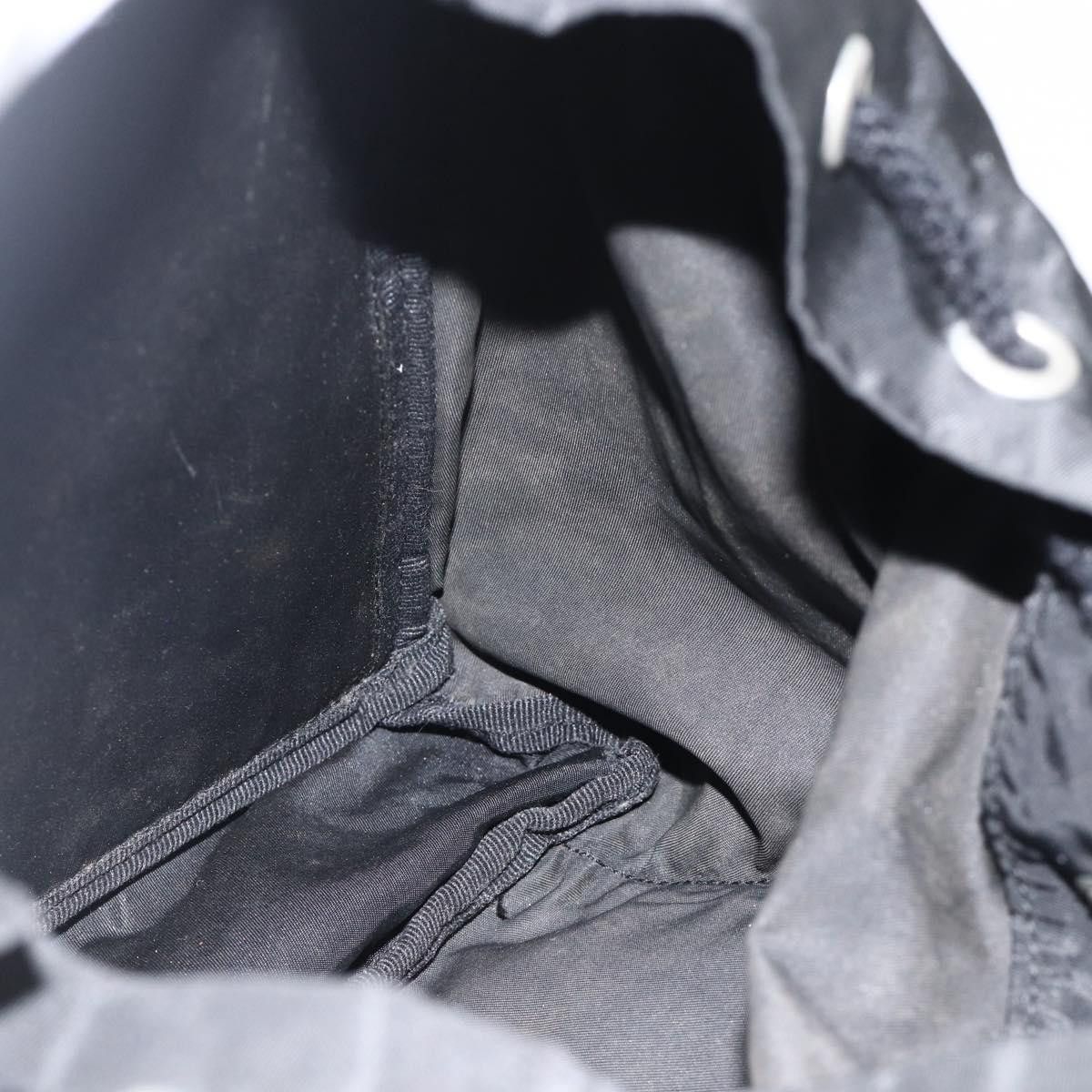 PRADA Backpack Nylon Black Silver Auth 175381 PRADA Backpack Nylon Black Silver Auth 175381 main image 4