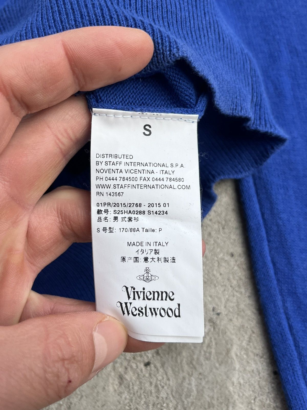 Vivienne Westwood SS15 Vivienne Westwood Orb Logo V-Neck Sweater Jumper Size US S / EU 44-46 / 1 - 10 Thumbnail