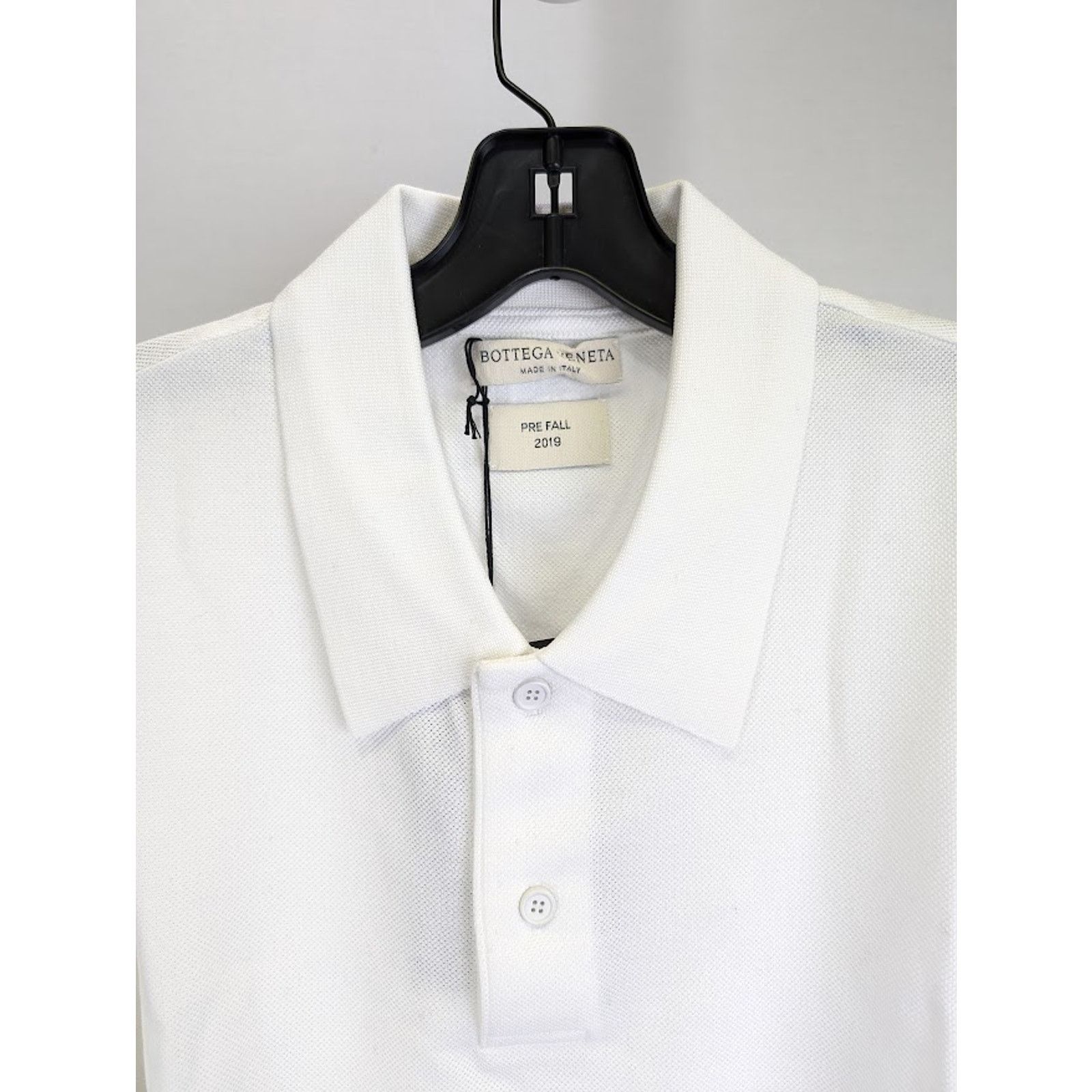Bottega Veneta o1rshd1 New Piquet Jersey Polo T-Shirt in Optic White Size US S / EU 44-46 / 1 - 4 Thumbnail