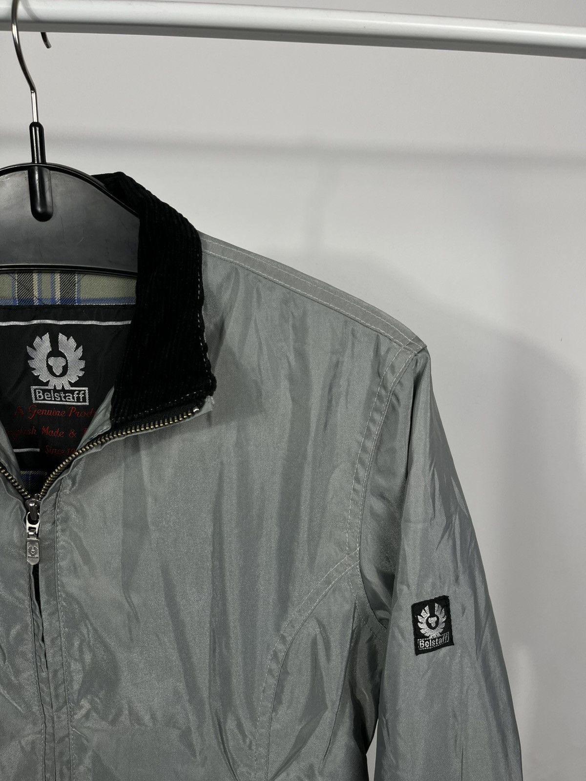 Belstaff Belstaff Nylon Jacket Grey Zip Up Plaid Lining Size 42 Women Size S / US 4 / IT 40 - 3 Thumbnail