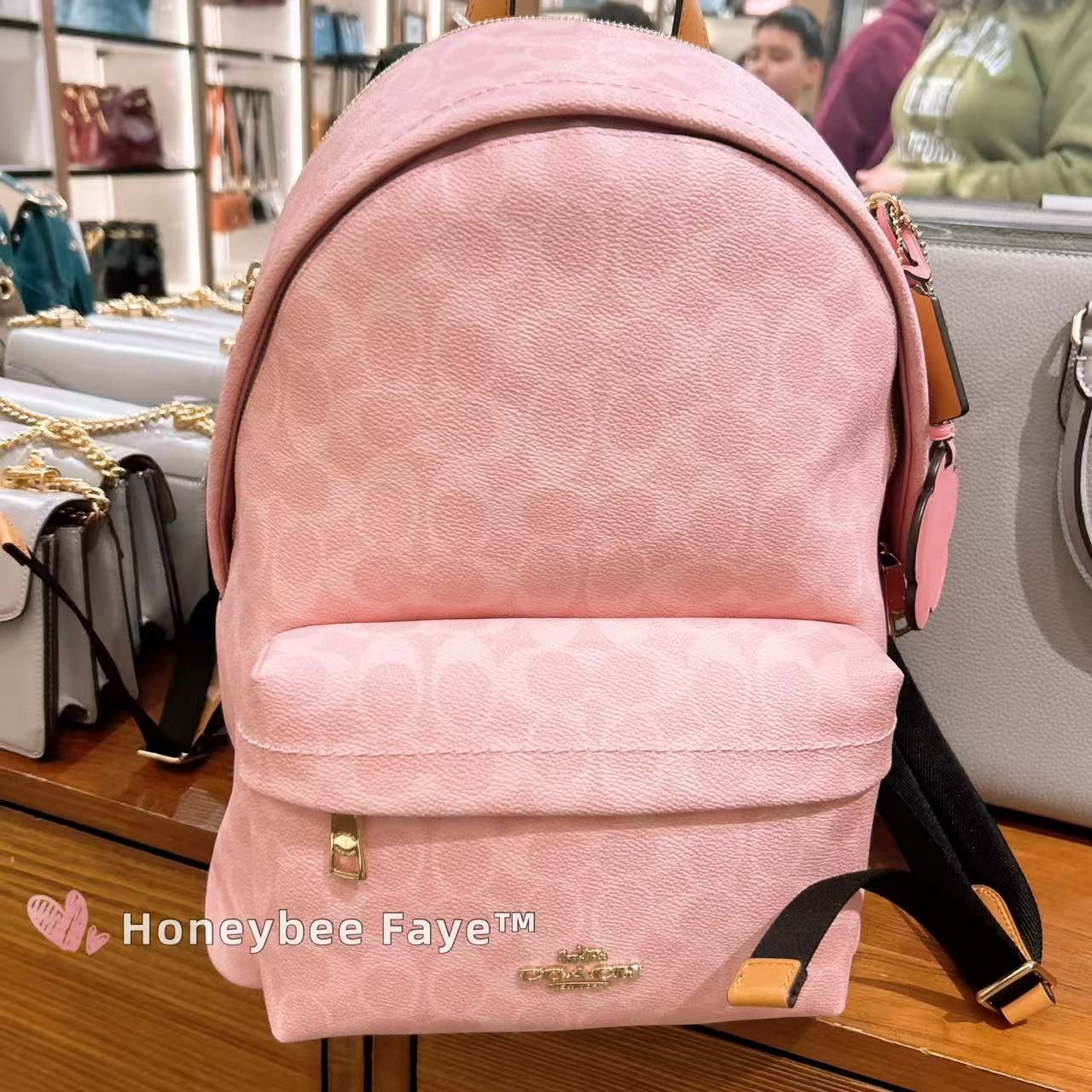 Coach Taylor Small Backpack In Signature Canvas With Charms CEF46 Size ONE SIZE - 3 Thumbnail